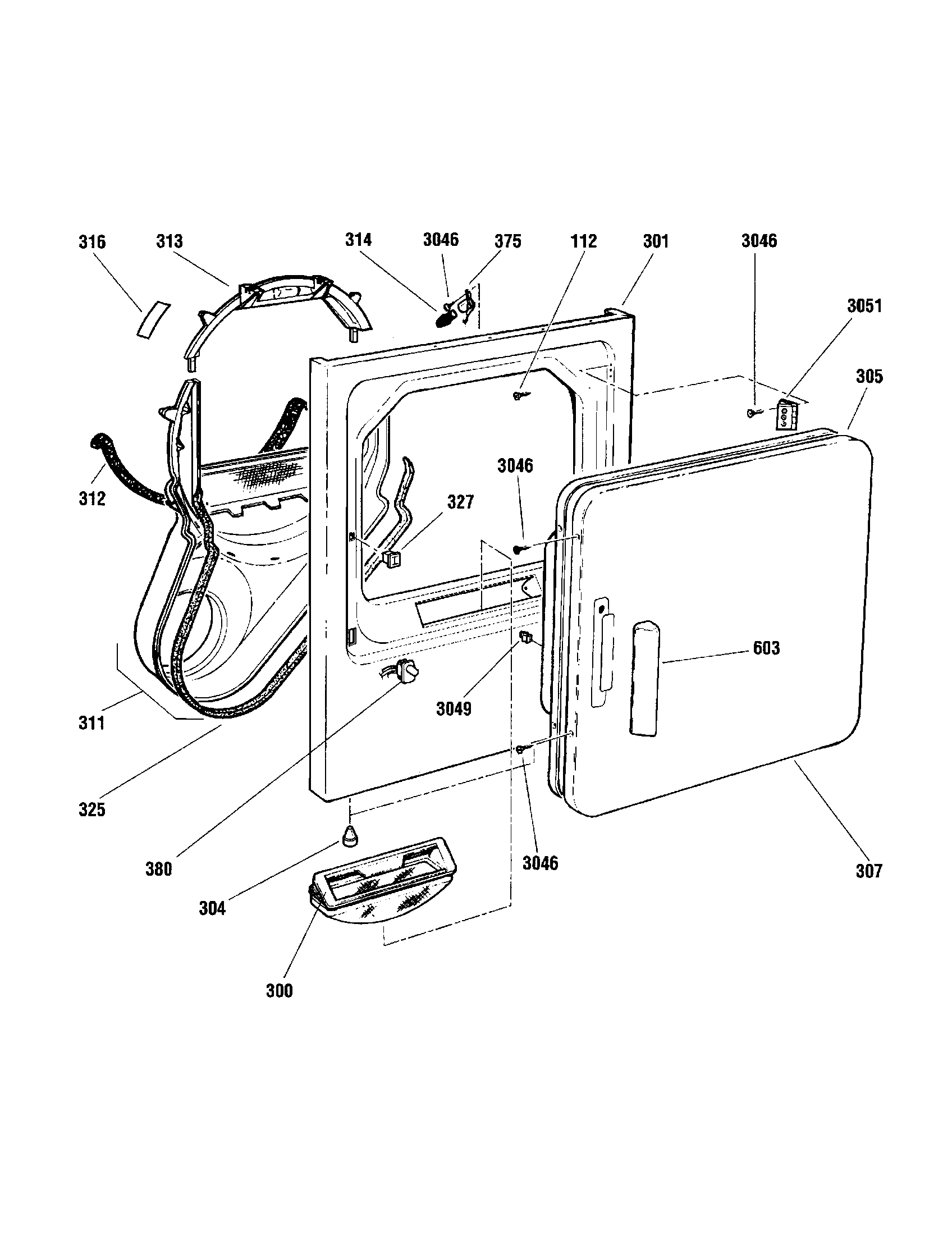 Fisher & Paykel DG09-US0 door/front panel diagram