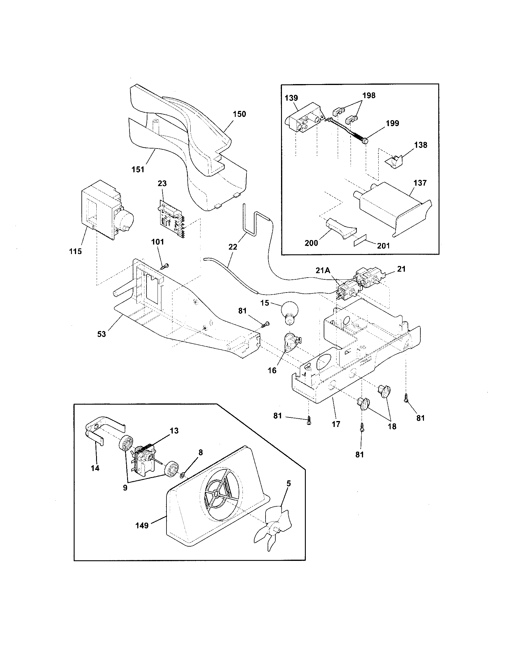 White-Westinghouse WRS26MF5ASJ controls diagram