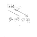 Weed Eater BC3150 driveshaft/shield/handlebar diagram