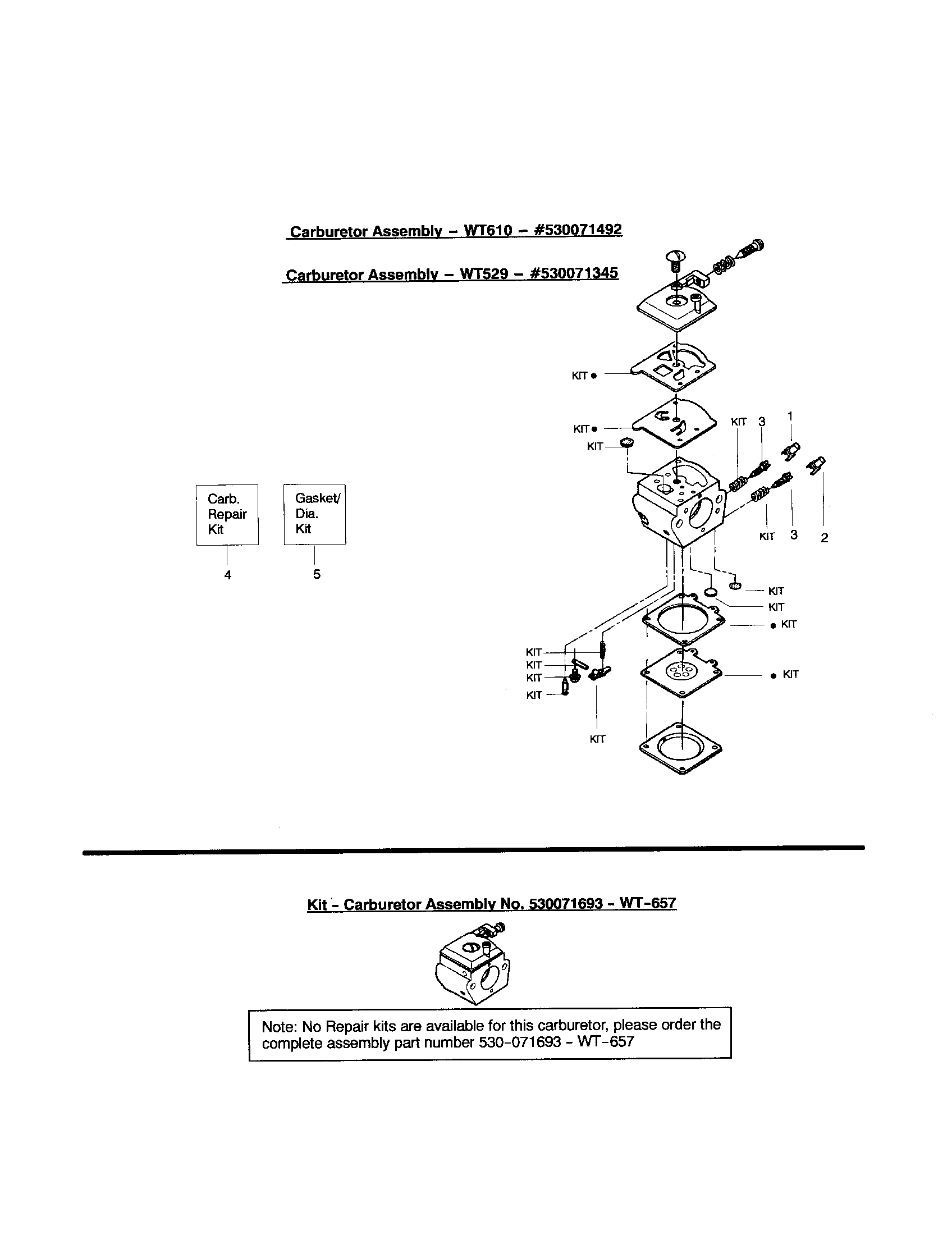 Poulan 2775 TYPE 1-2 carburetor assembly diagram