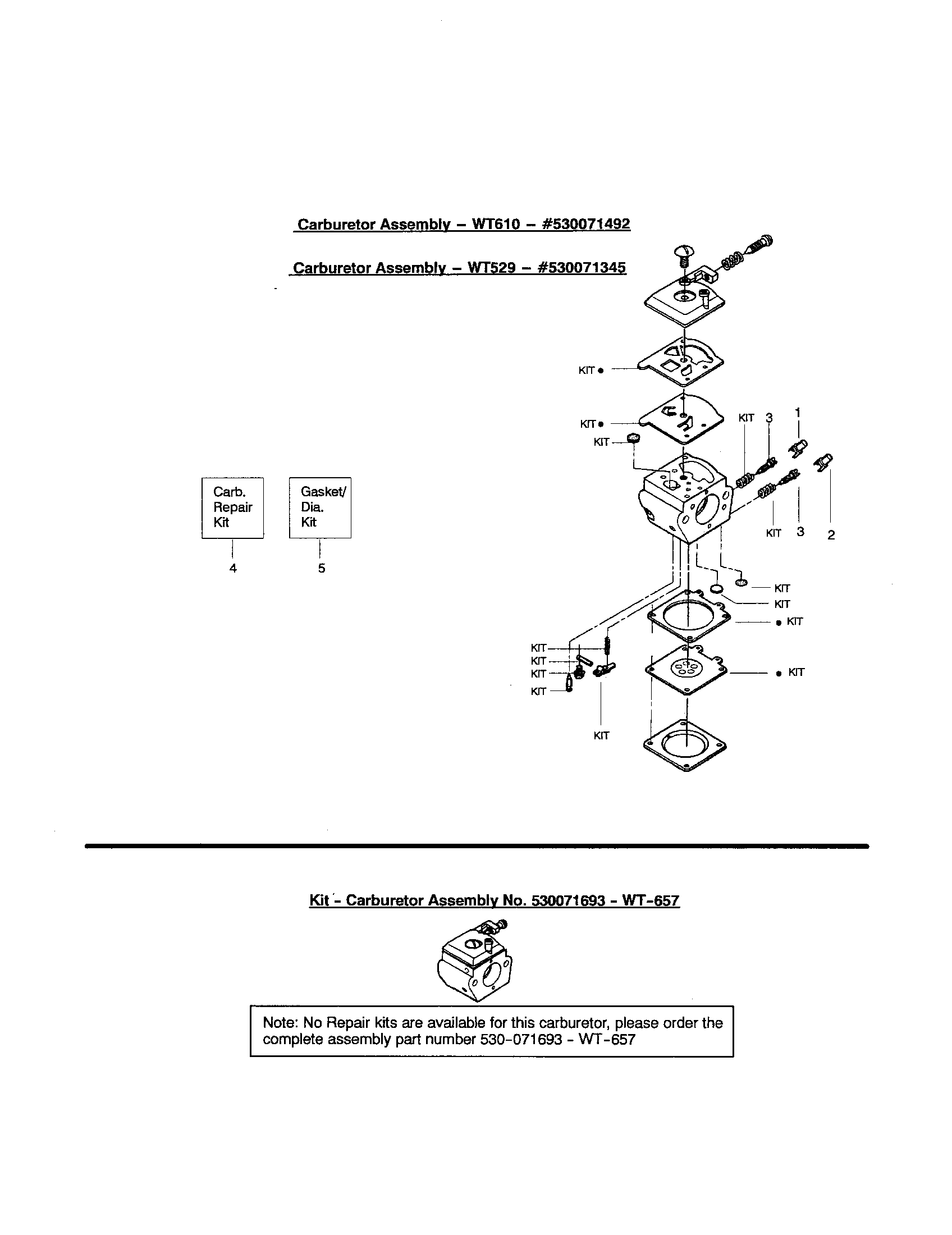 Poulan 2775 TYPE 3 carburetor assembly diagram