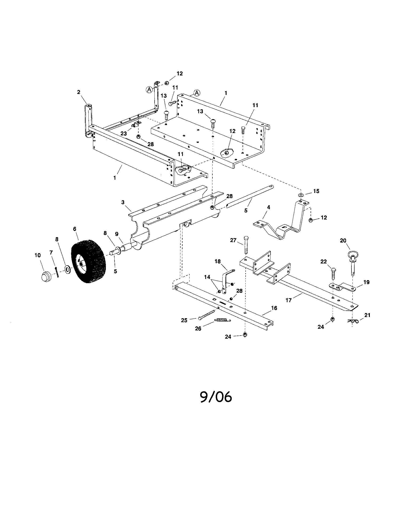 Craftsman 48624517 cart body diagram