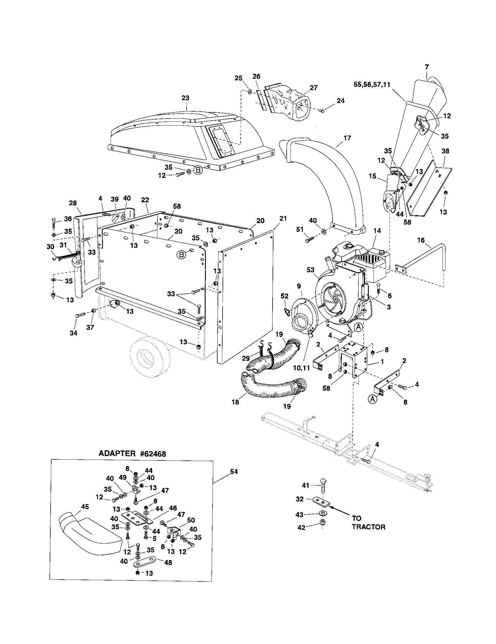 Craftsman 48624517 chip-n-vac diagram
