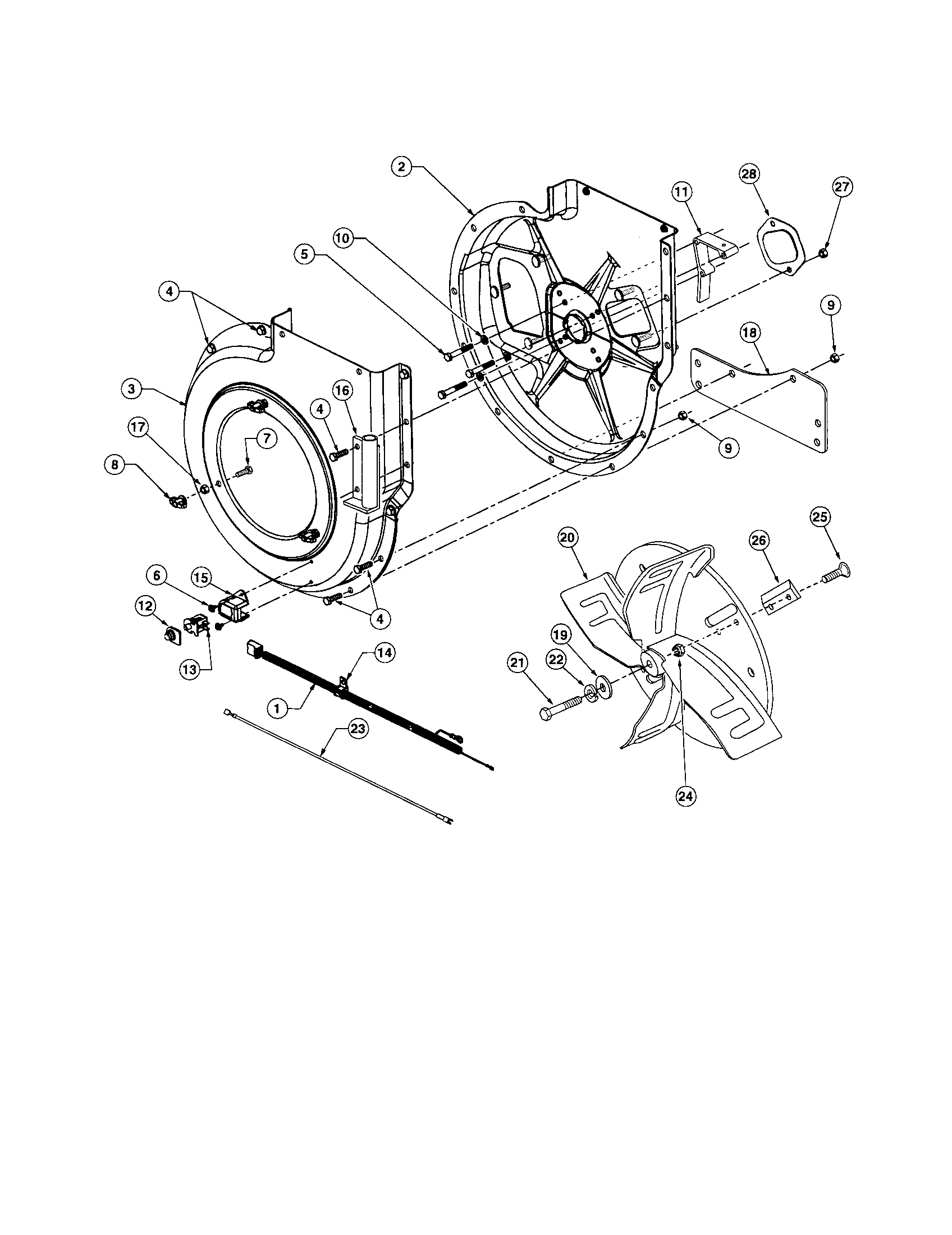 Craftsman 48624517 impeller housing assembly diagram