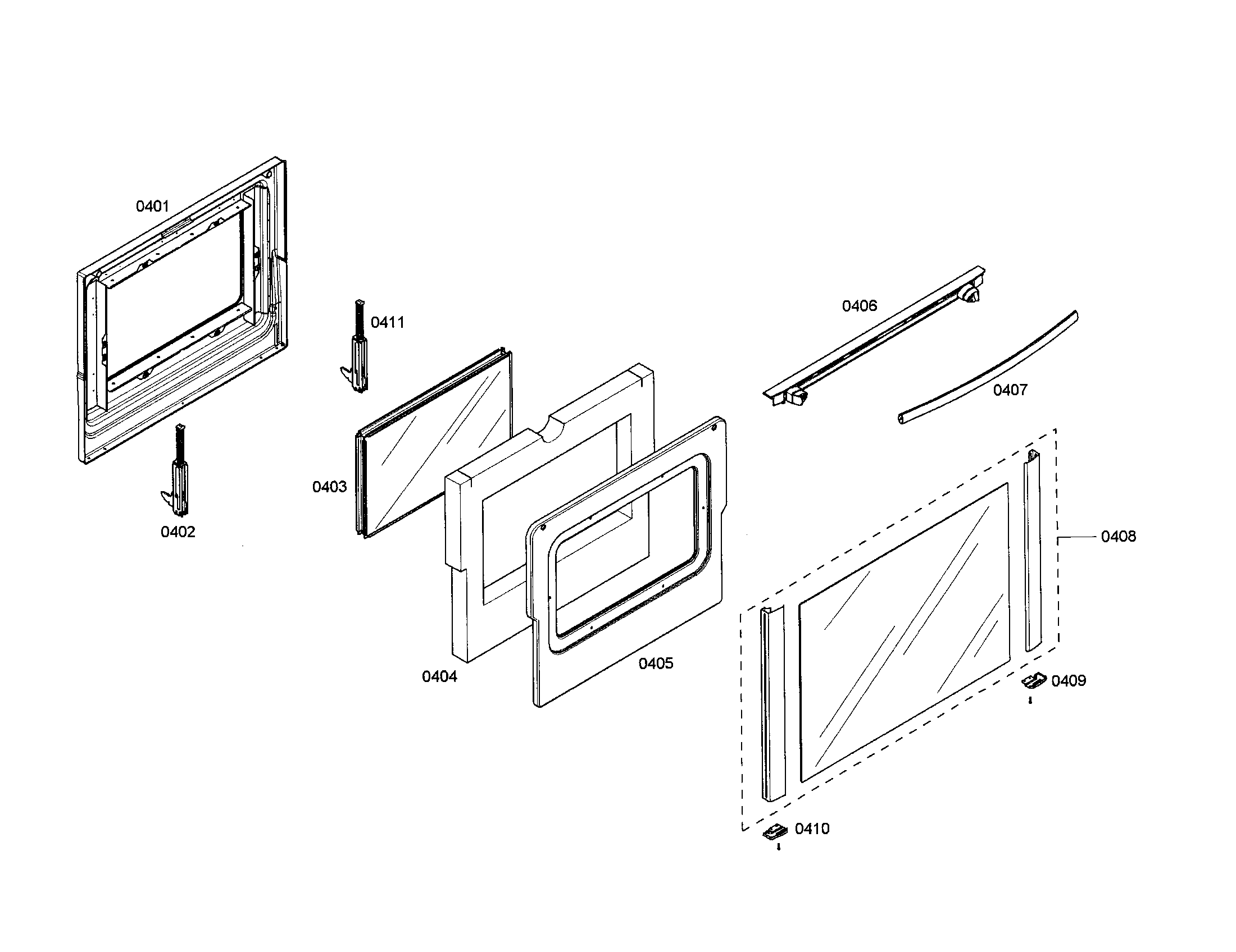 Bosch HEI7052U/01 door diagram