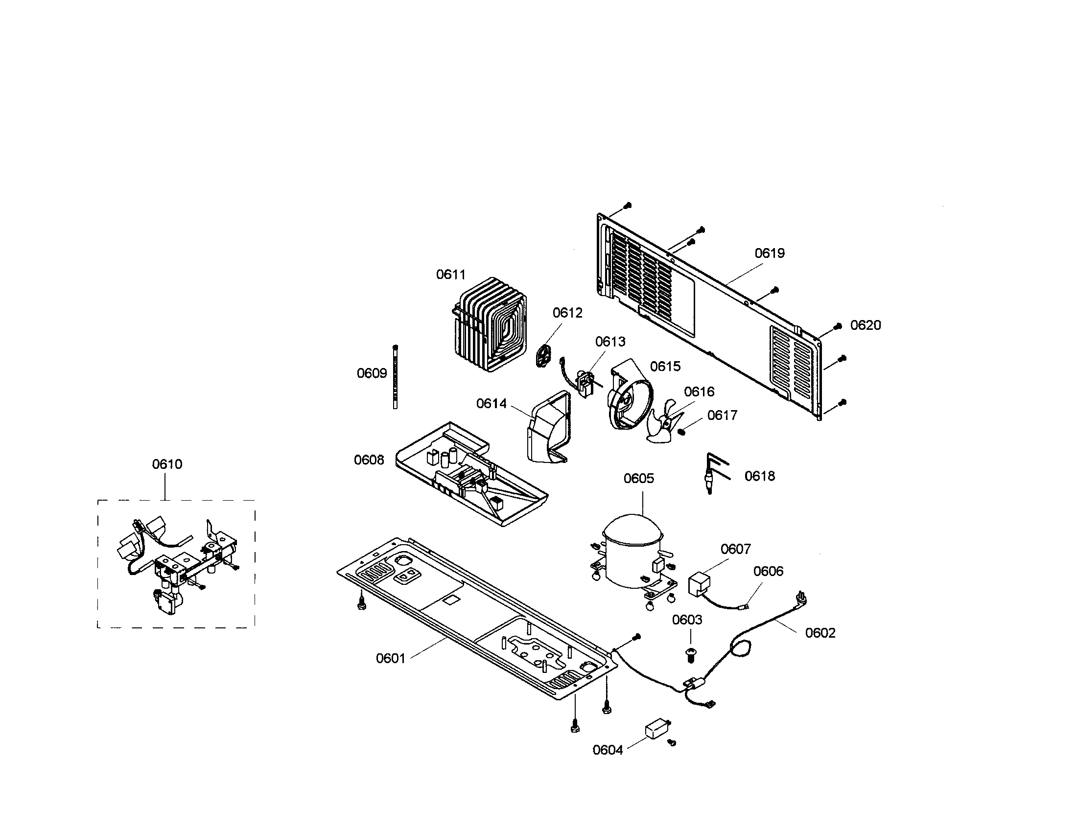 Bosch B20CS80SNW/01 compressor/condenser diagram