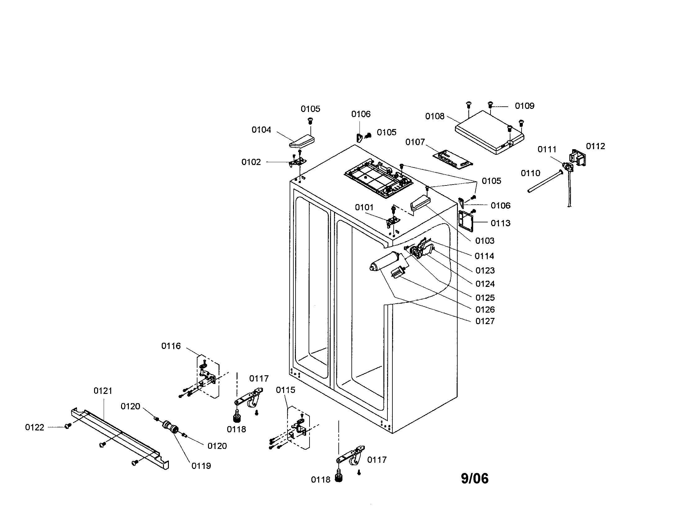 Bosch B20CS80SNS/01 cabinet diagram
