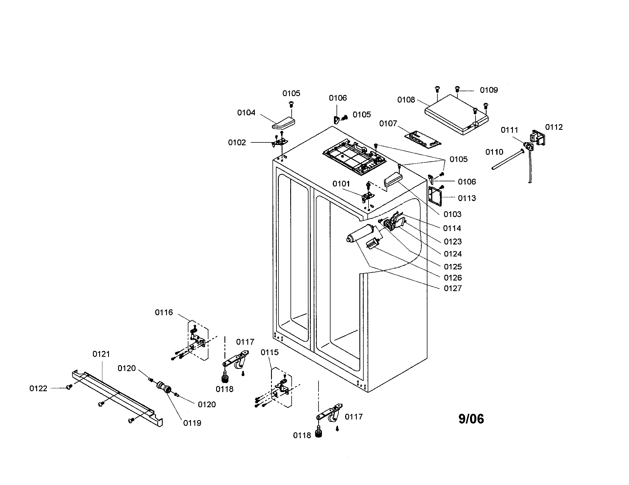 Bosch B20CS80SNB/01 cabinet diagram