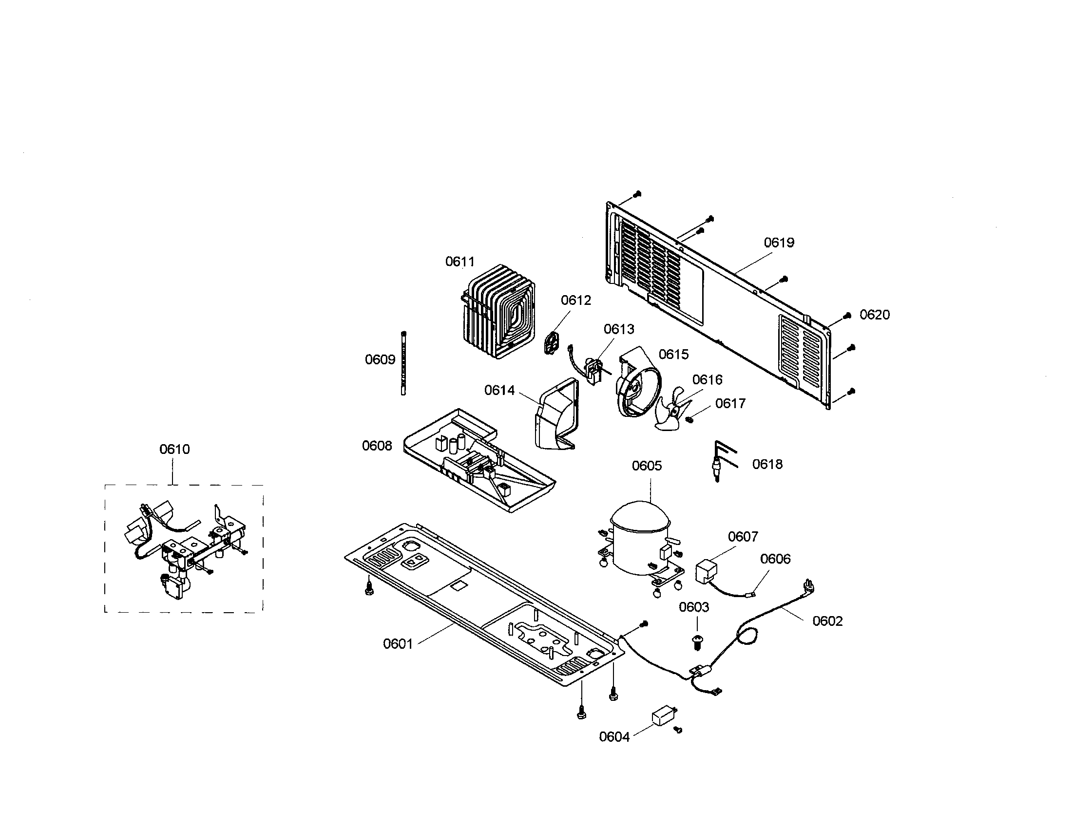 Bosch B20CS80SNB/01 compressor/condenser diagram
