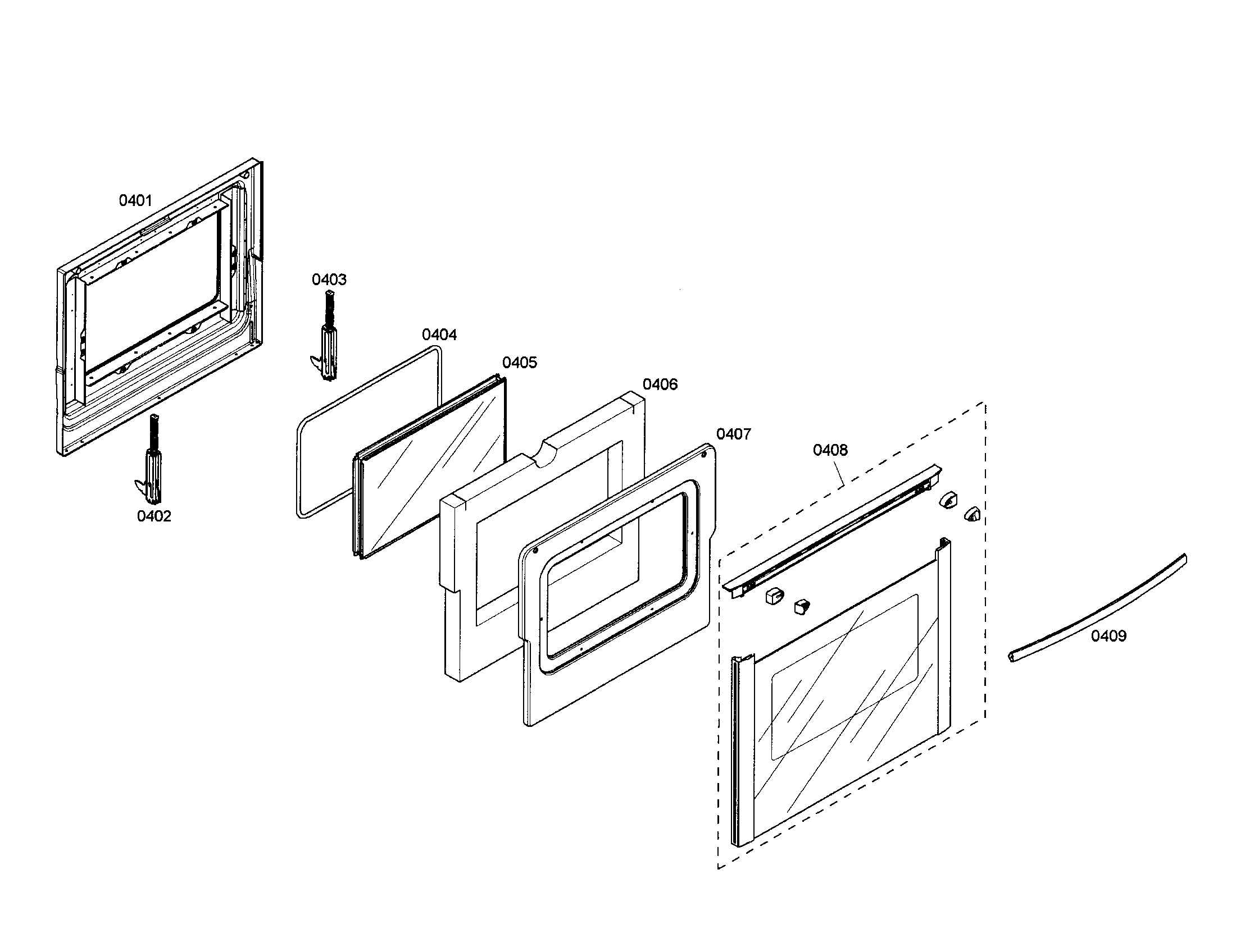 Bosch HES7062U/01 door diagram