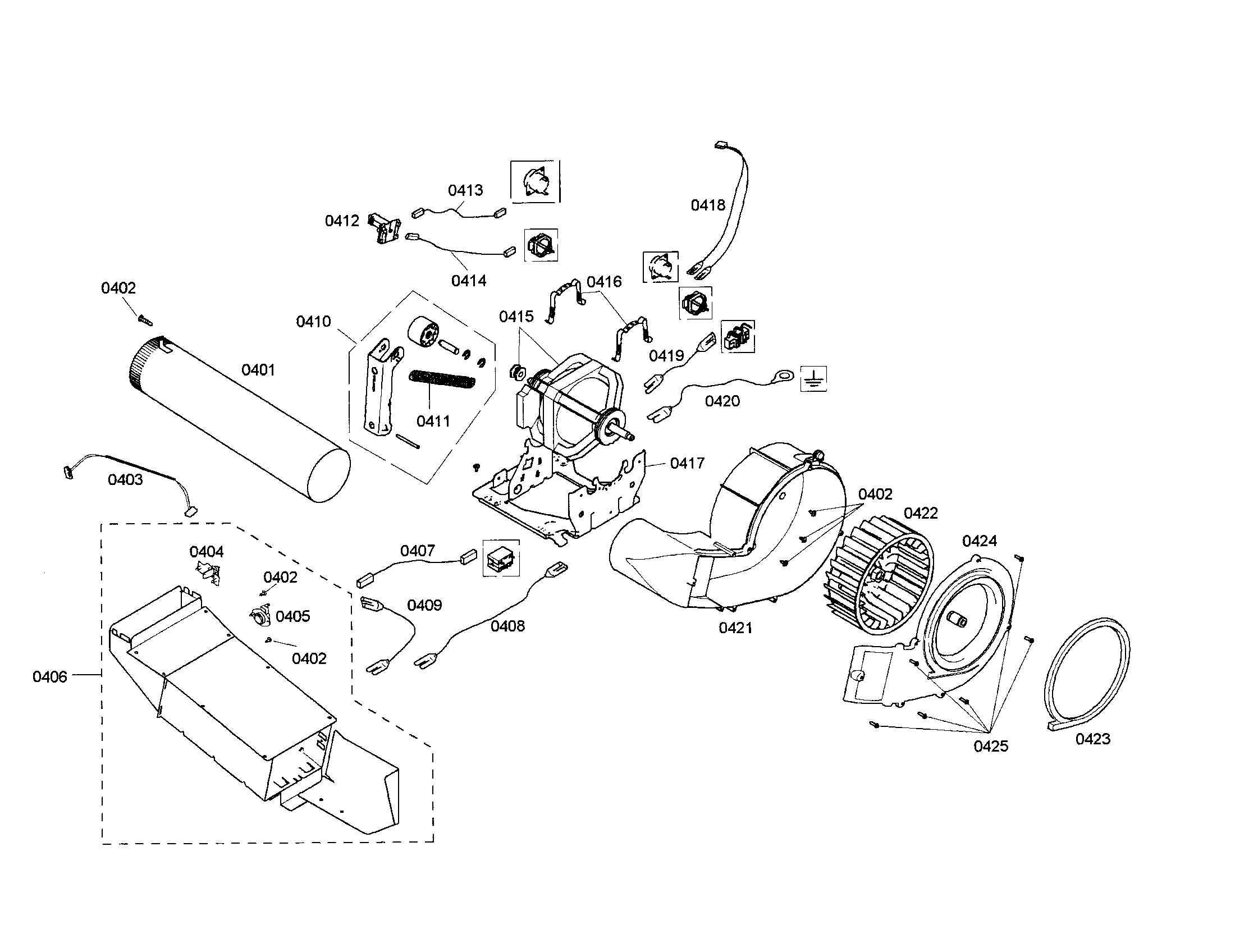 Bosch WTMC3321US/03 heater/fan wheel diagram