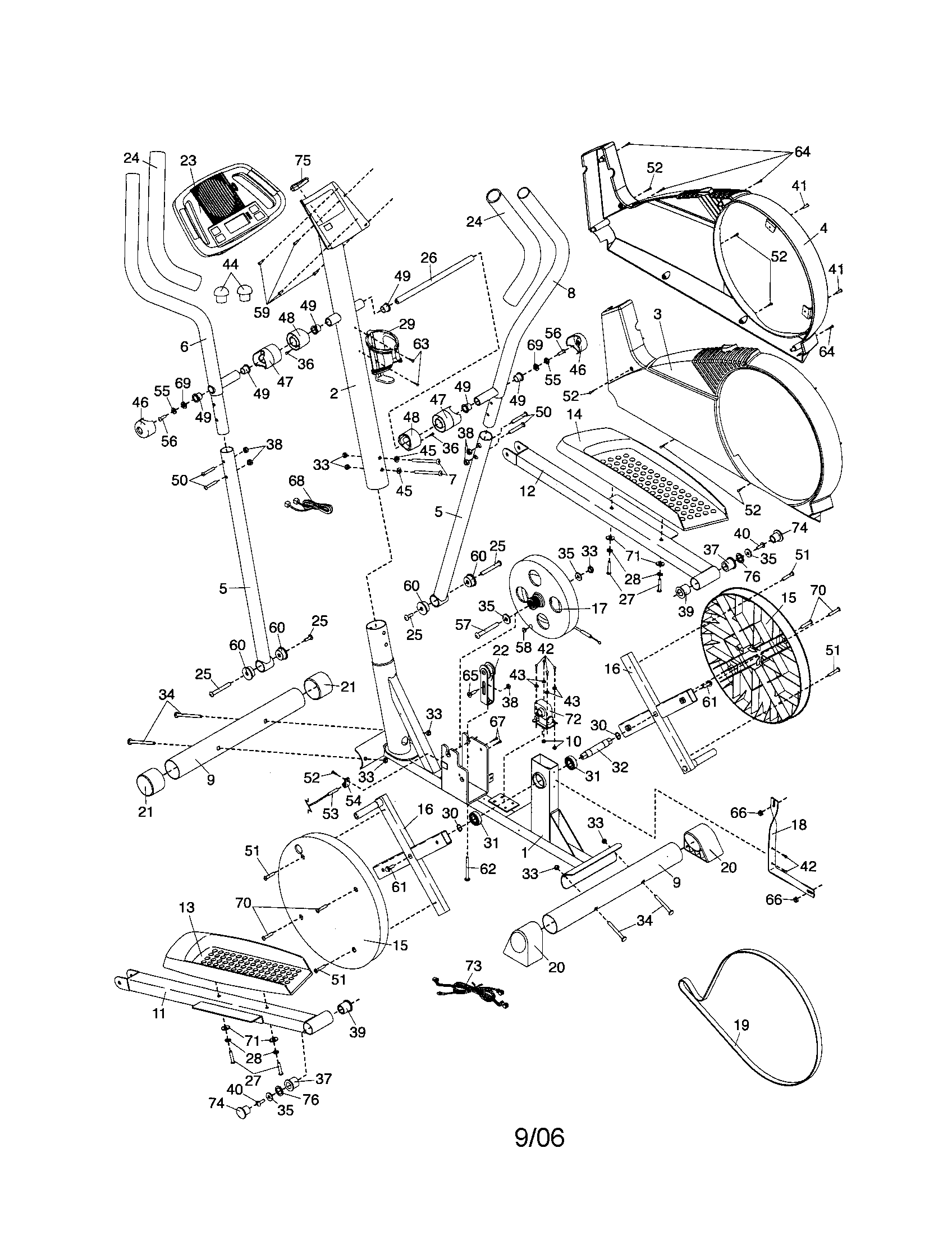 Proform 831286220 elliptical diagram