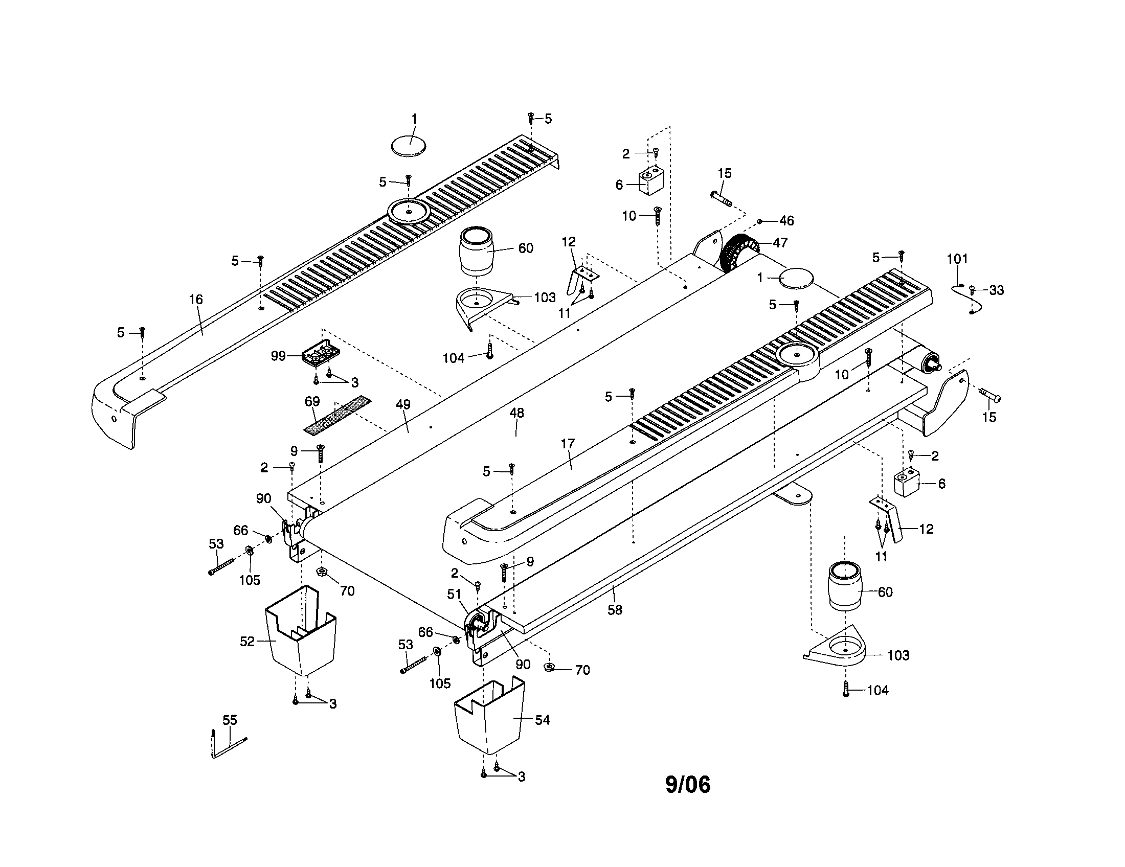 Proform 831246460 walking belt diagram