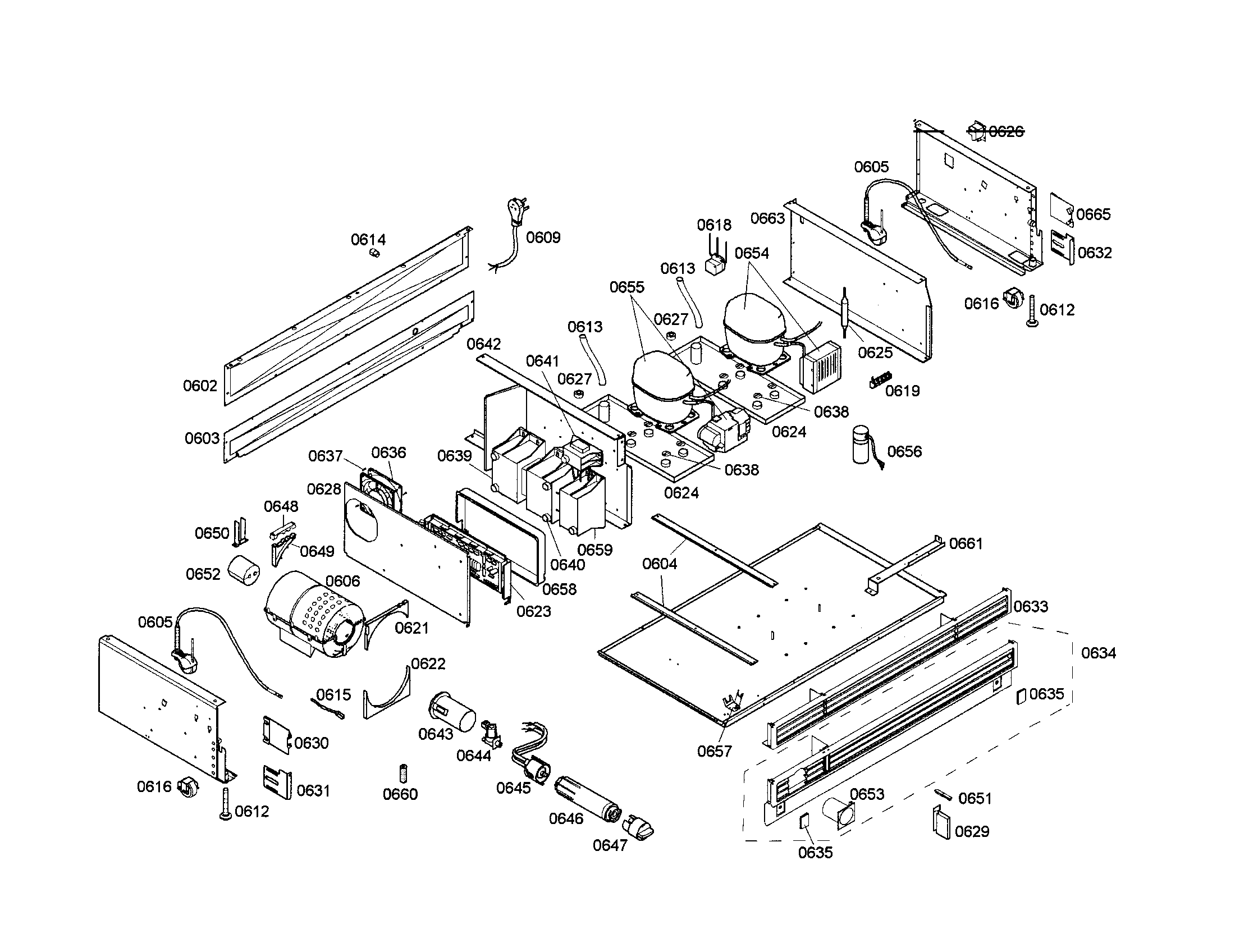 Thermador T36IB70NSP/04 compressor/condenser diagram