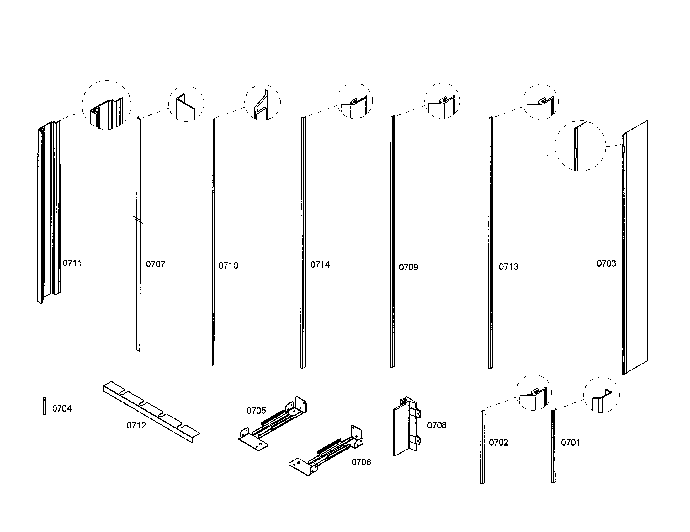 Thermador T36IB70NSP/04 profile stripe diagram
