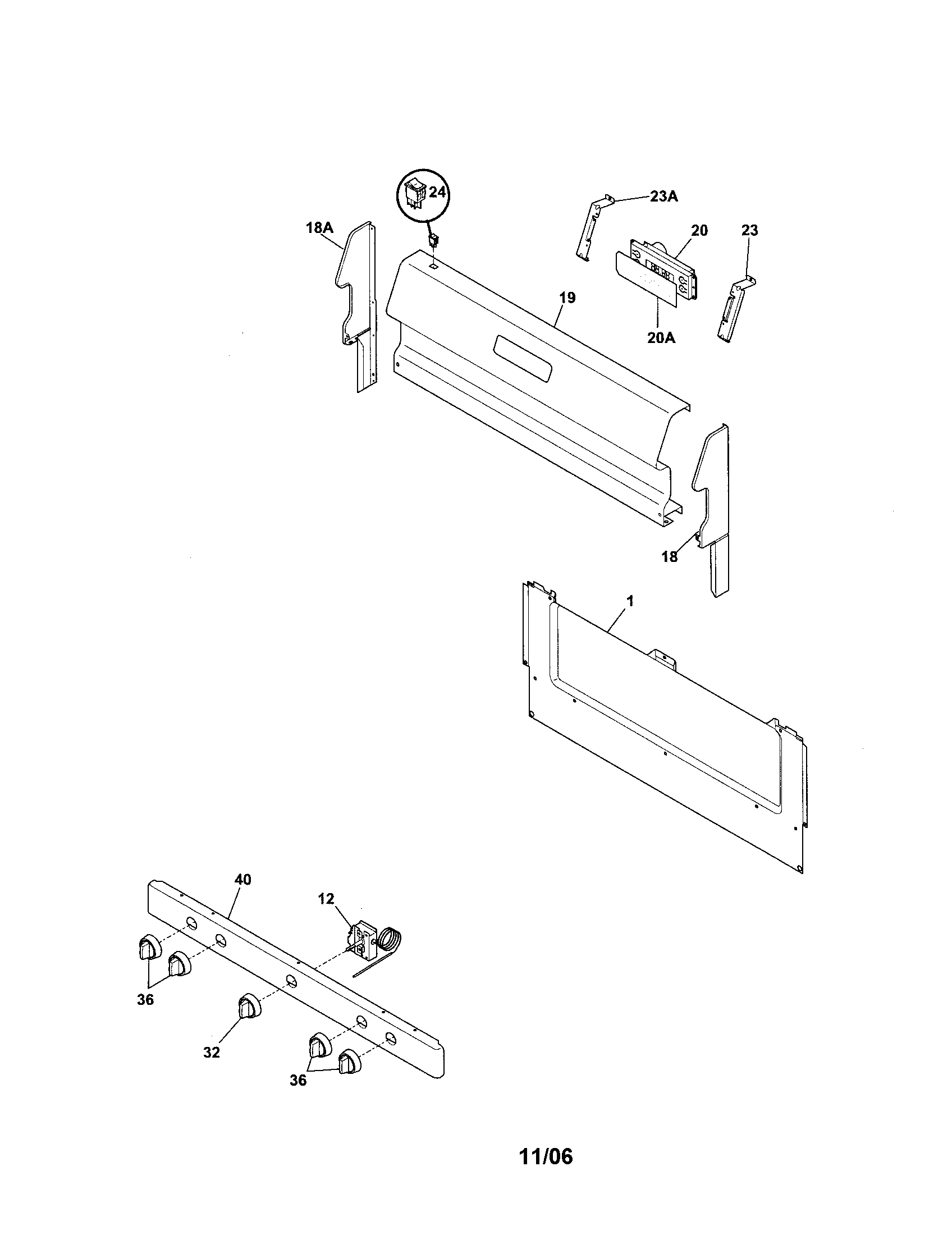 Kenmore 79073054404 backguard diagram