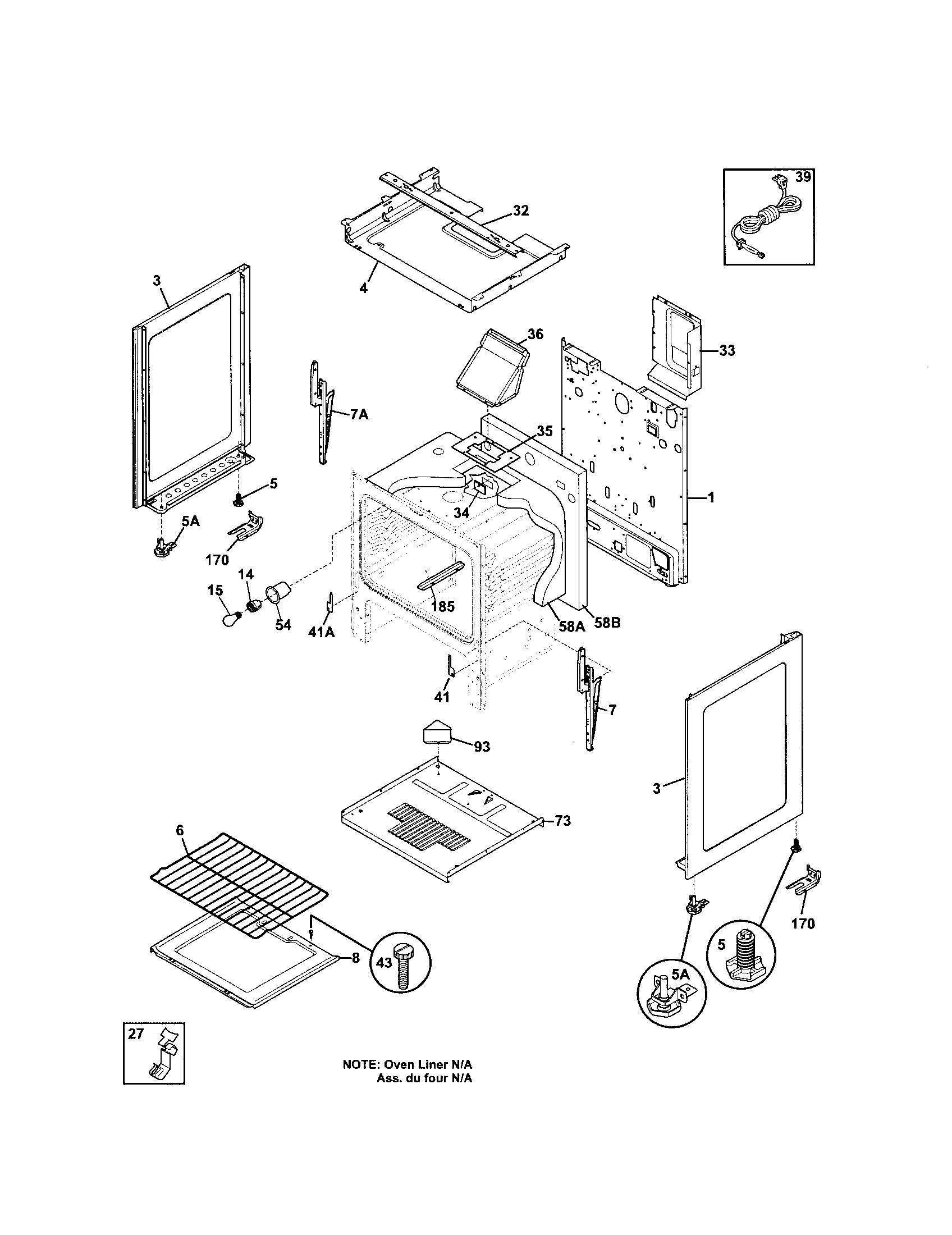 Kenmore 79073054404 body diagram