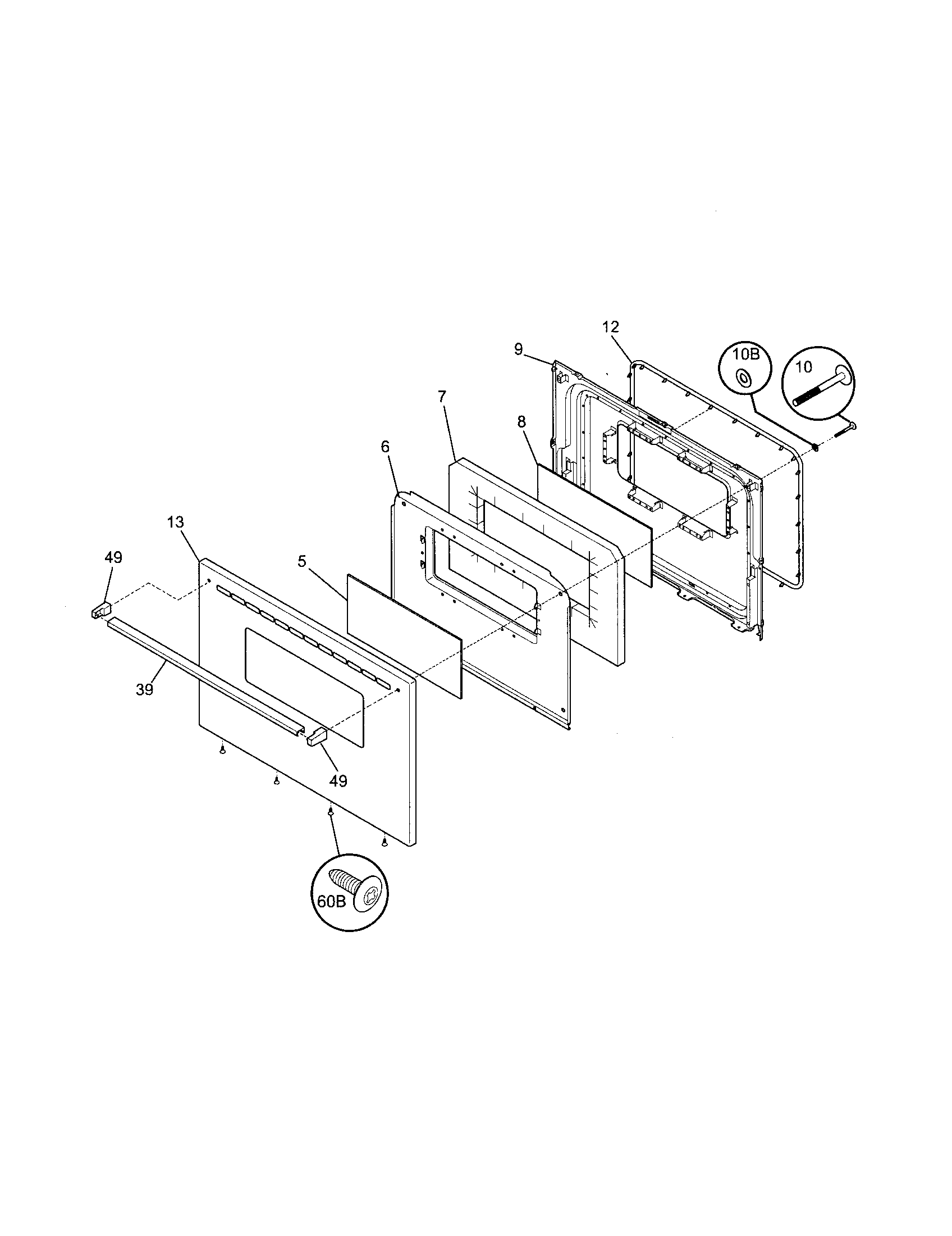 Kenmore 79073054404 door diagram
