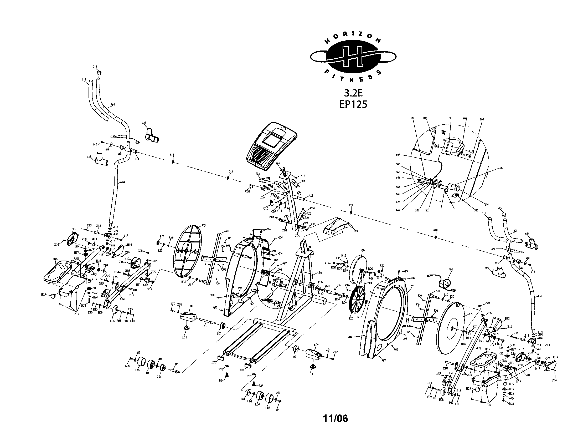 Horizon 3.2E elliptical diagram