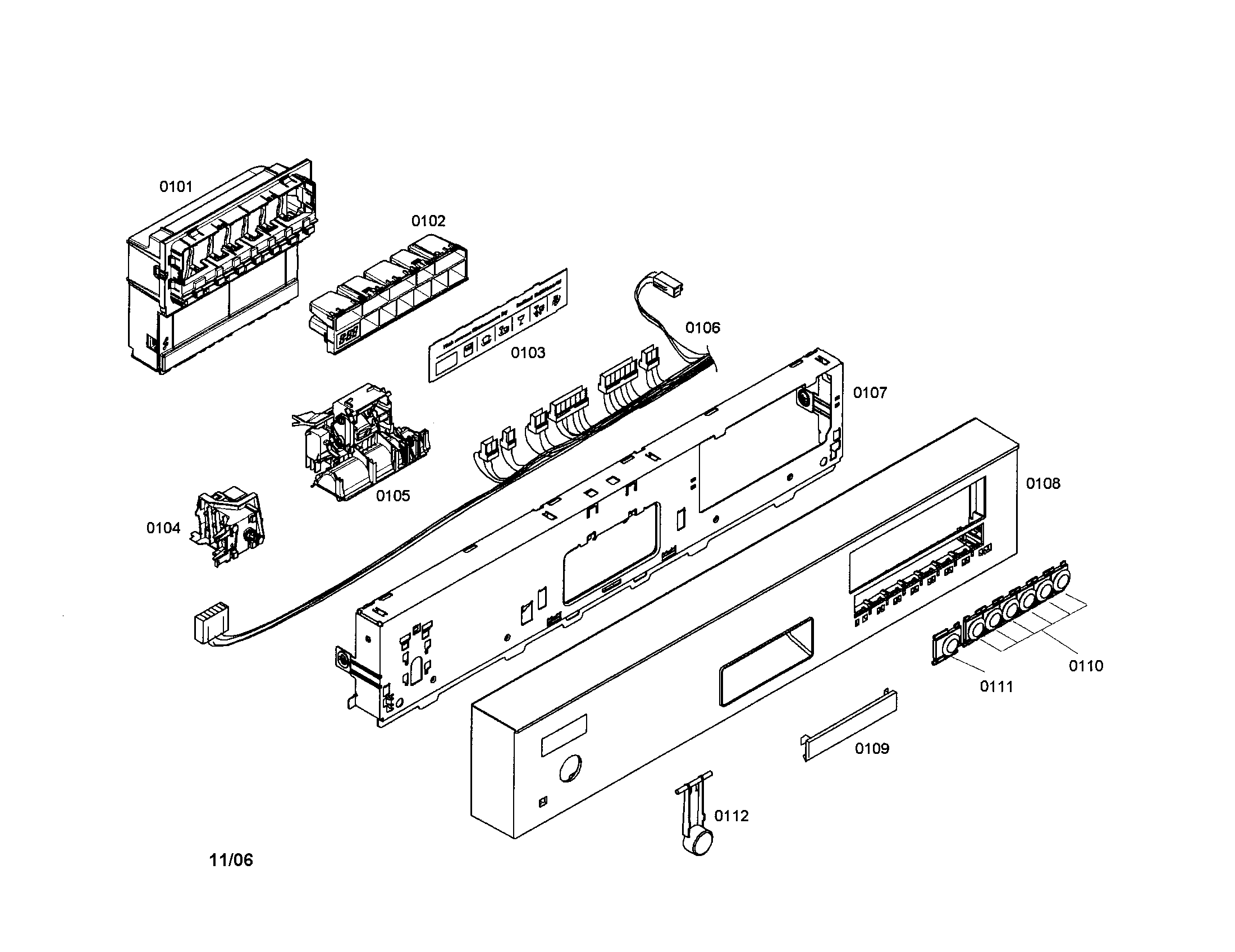 Kenmore Elite 63016304402 control module diagram