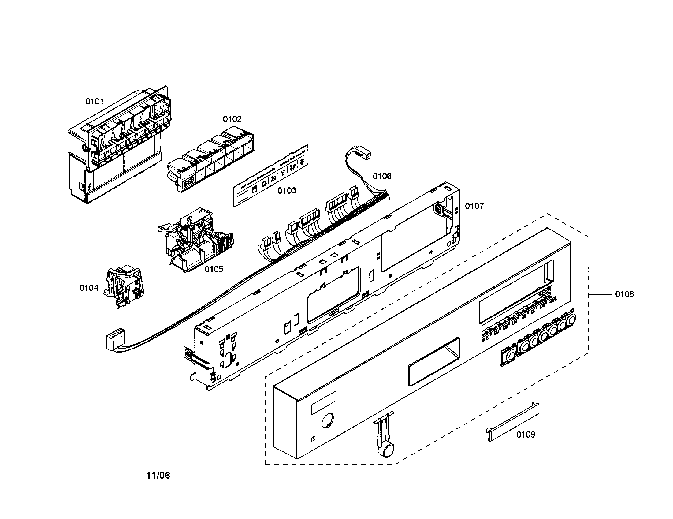 Kenmore Elite 63017303401 control module diagram