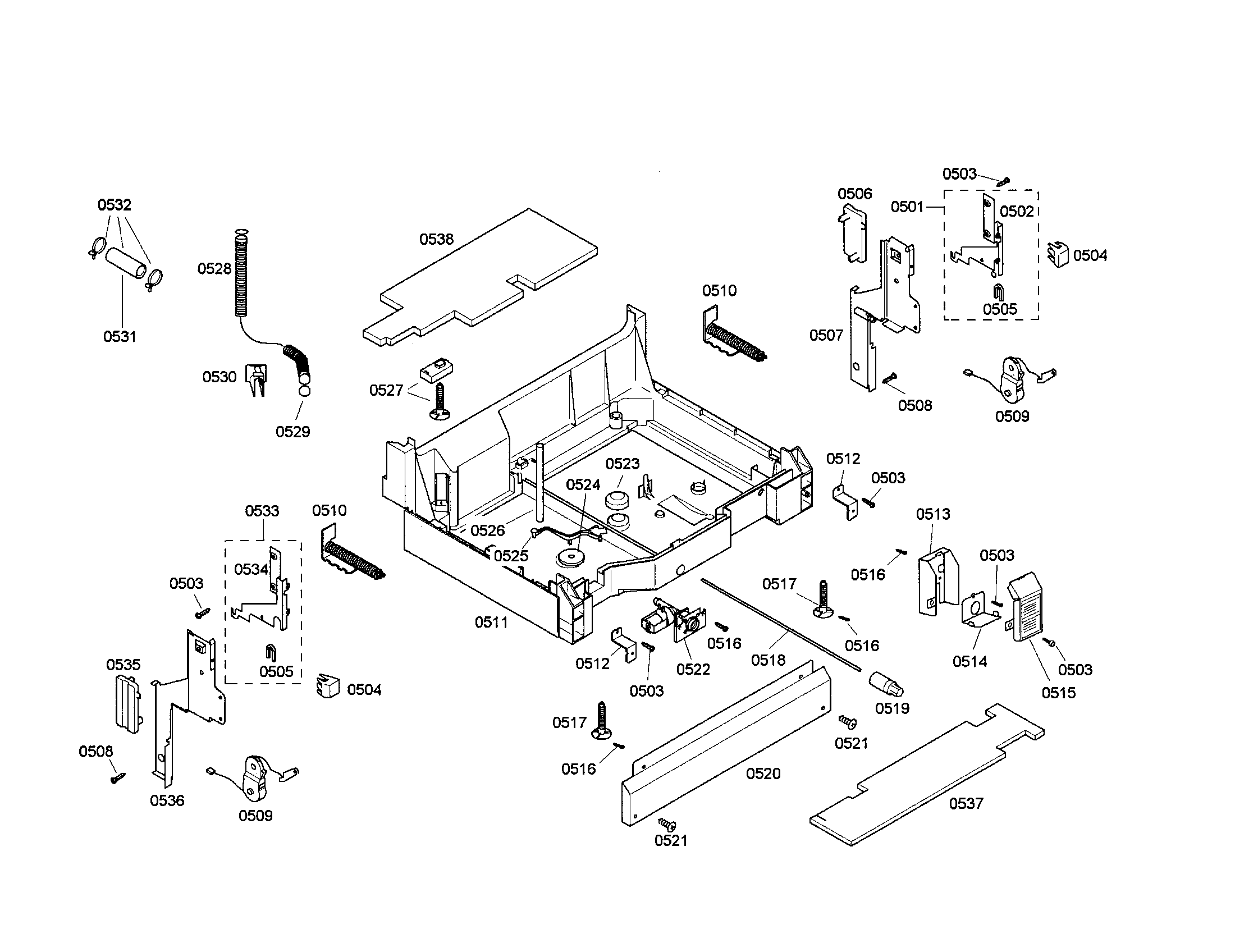 Kenmore Elite 63017303401 base diagram
