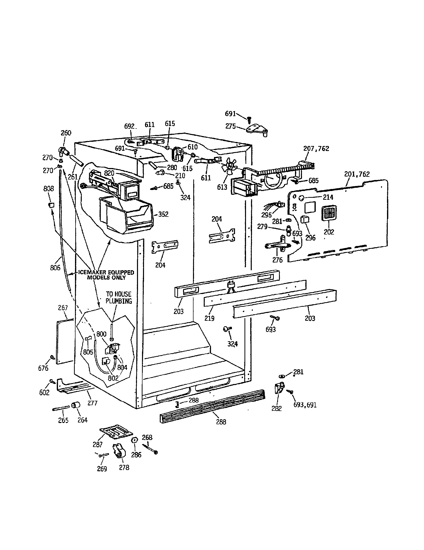Hotpoint CTX18GIXJRWW cabinet diagram