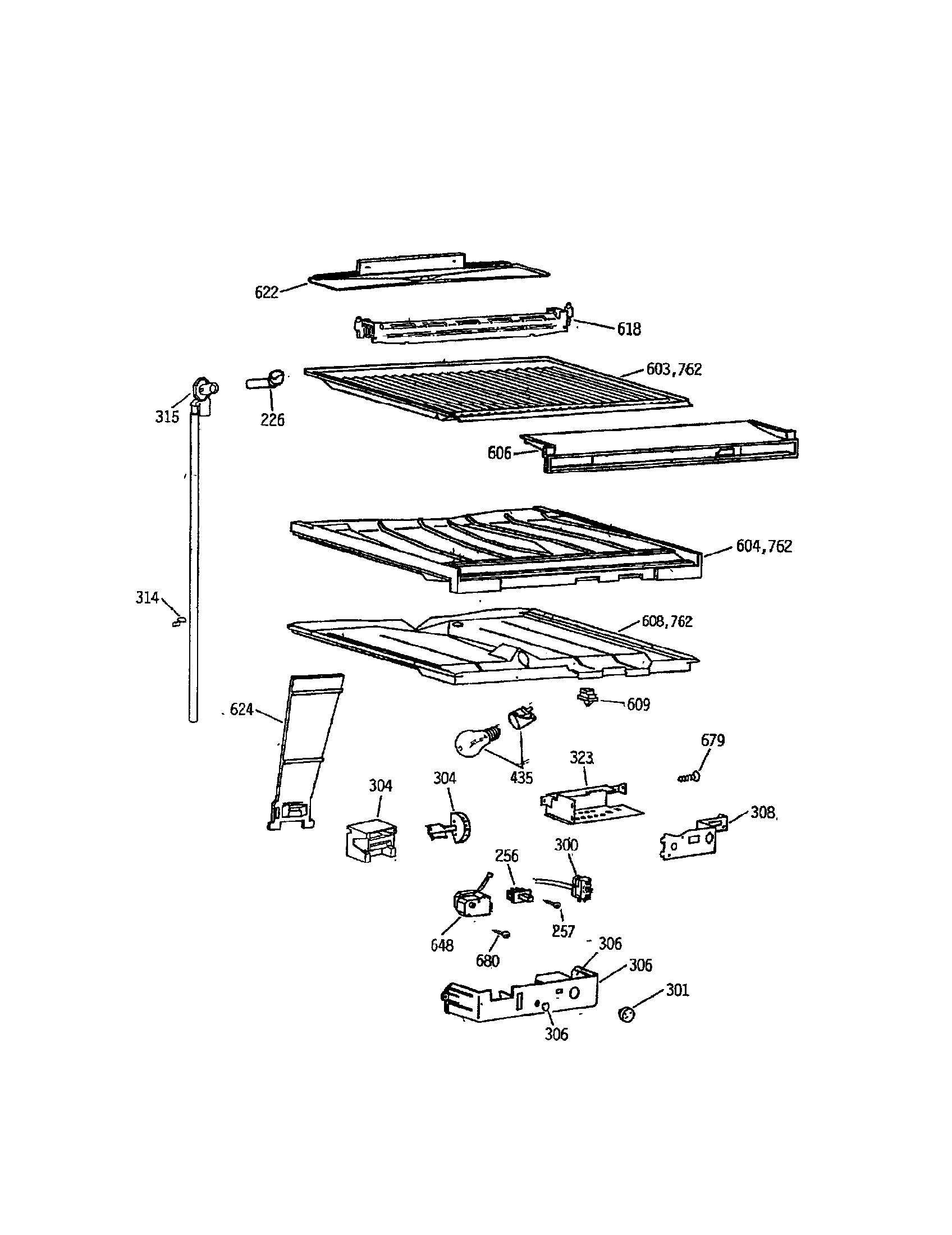 Hotpoint CTX18GIXJRWW compartment separator diagram