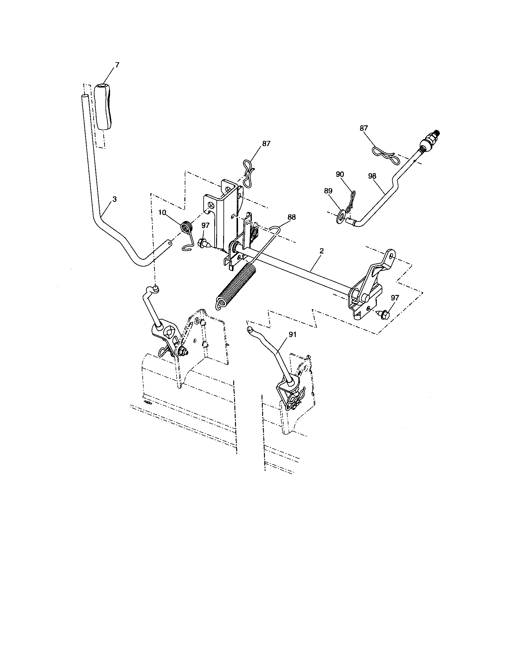 Craftsman 917287261 lift assembly diagram