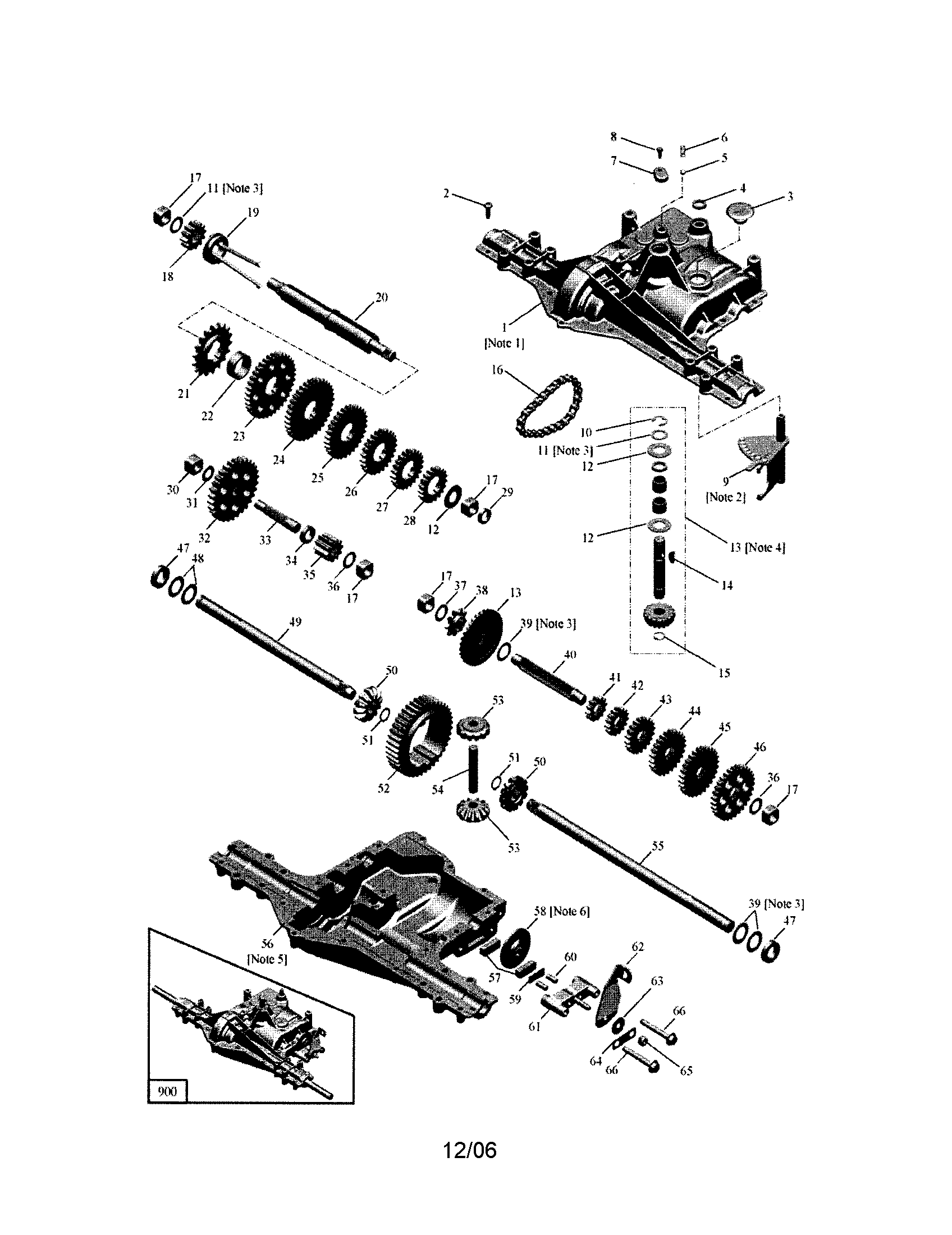 Craftsman 917287030 transaxle d6800-2 diagram