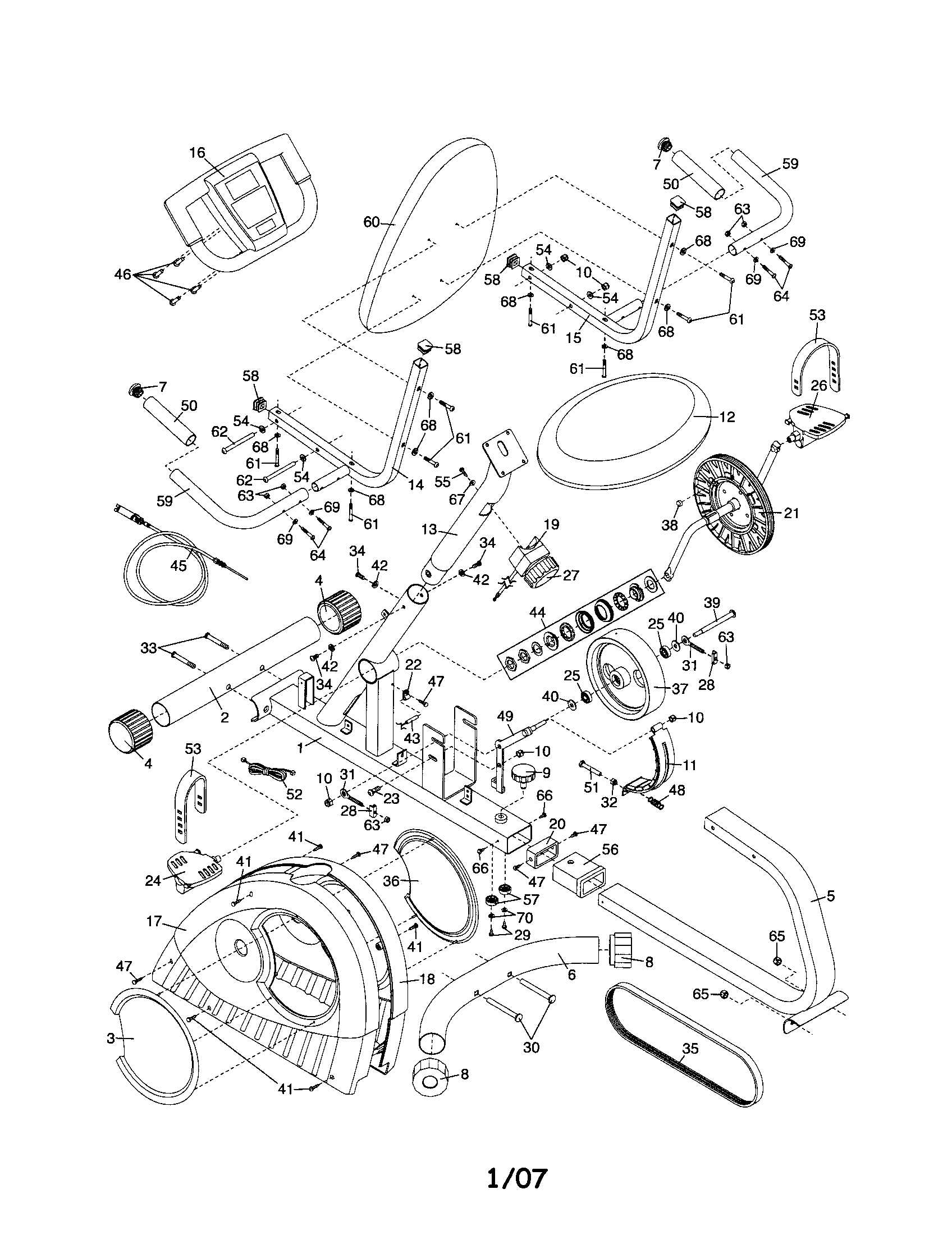 Weslo 831216110 cycle diagram