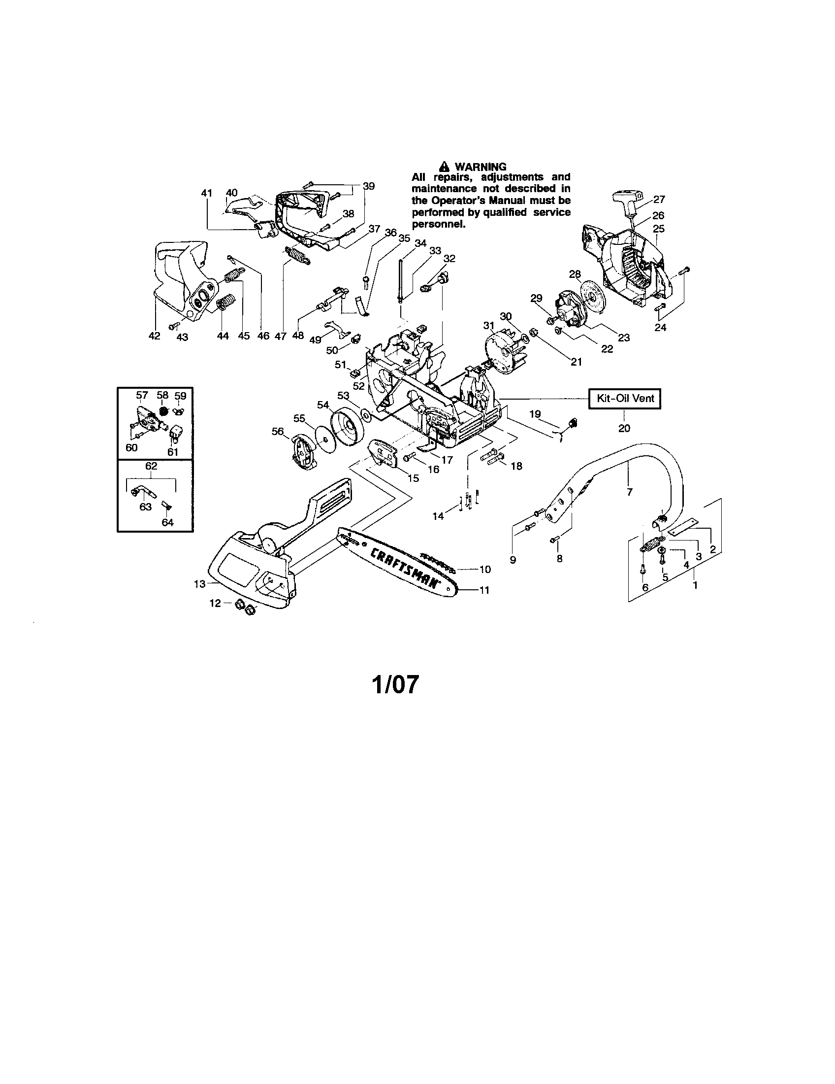 Craftsman 944414430 chassis/bar/handle diagram