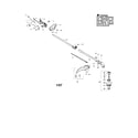 Poulan PP125 driveshaft/shield/handle diagram
