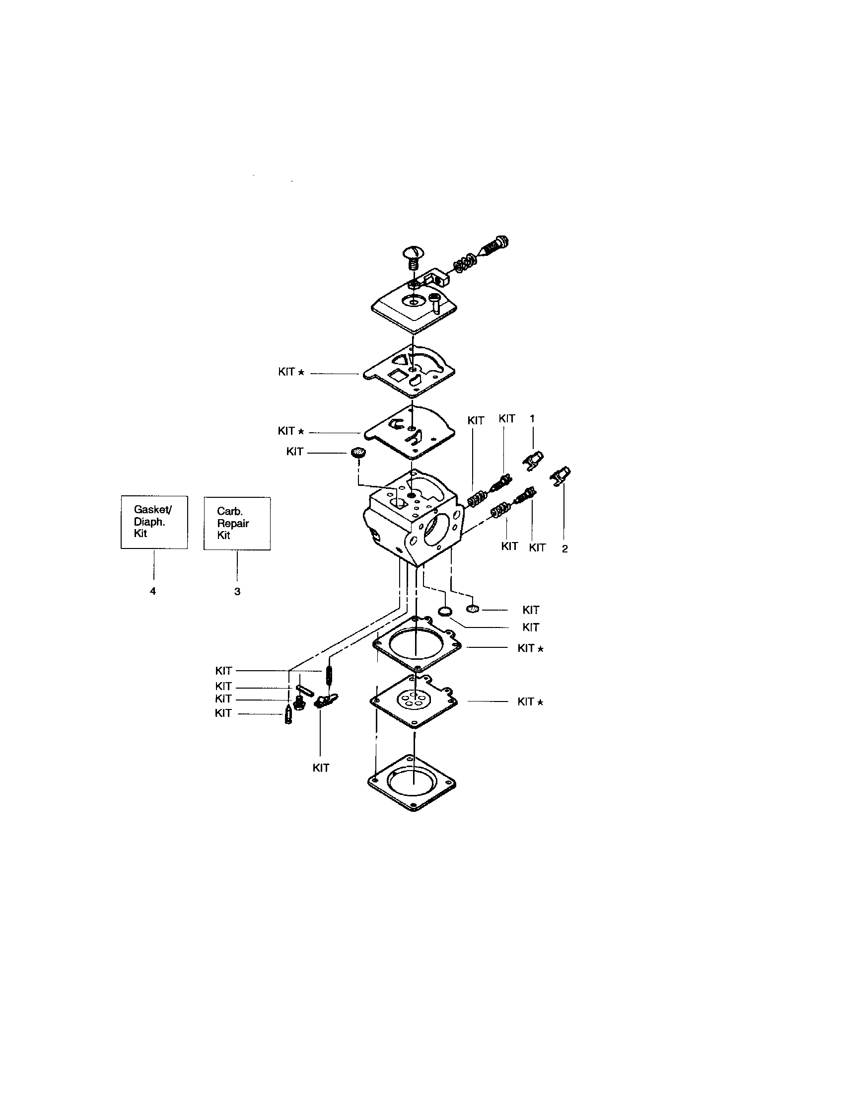 Craftsman 358350540 carburetor kit #530071410 diagram
