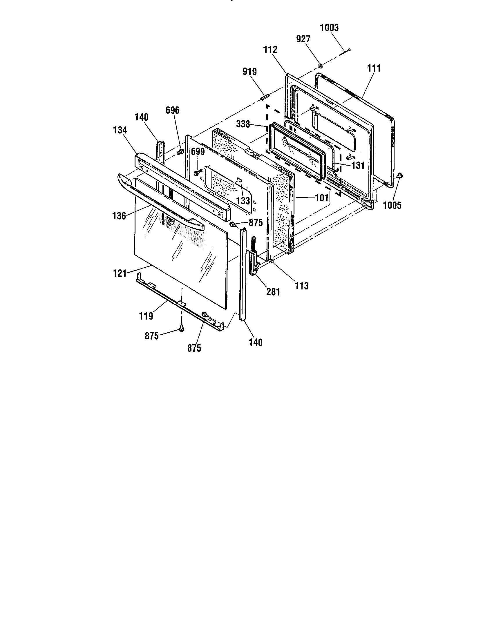 Kenmore 91194497992 door diagram
