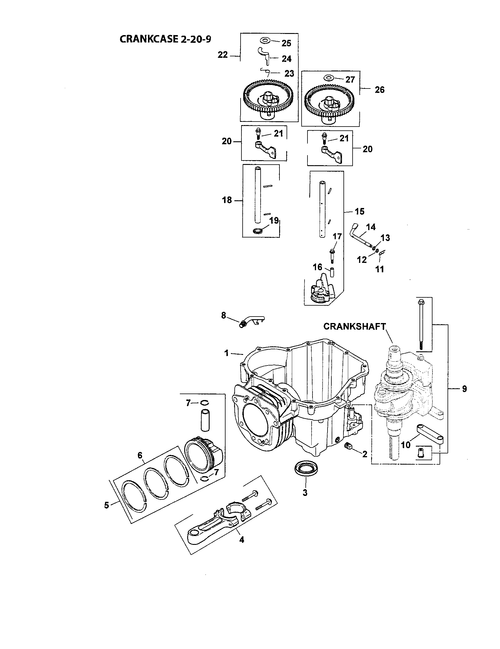 Craftsman 917288331 crankcase diagram