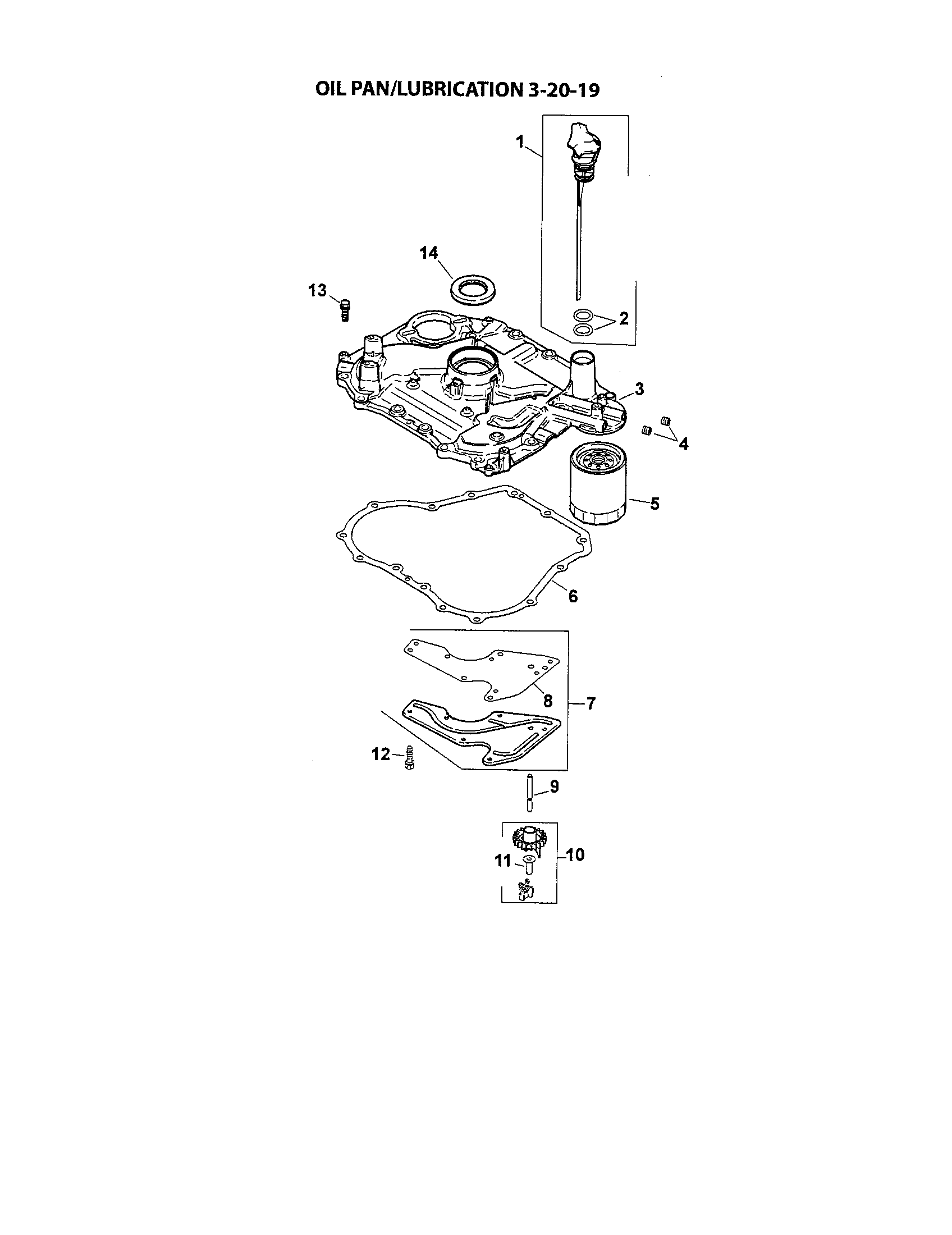 Craftsman 917288331 oil pan/lubrication diagram
