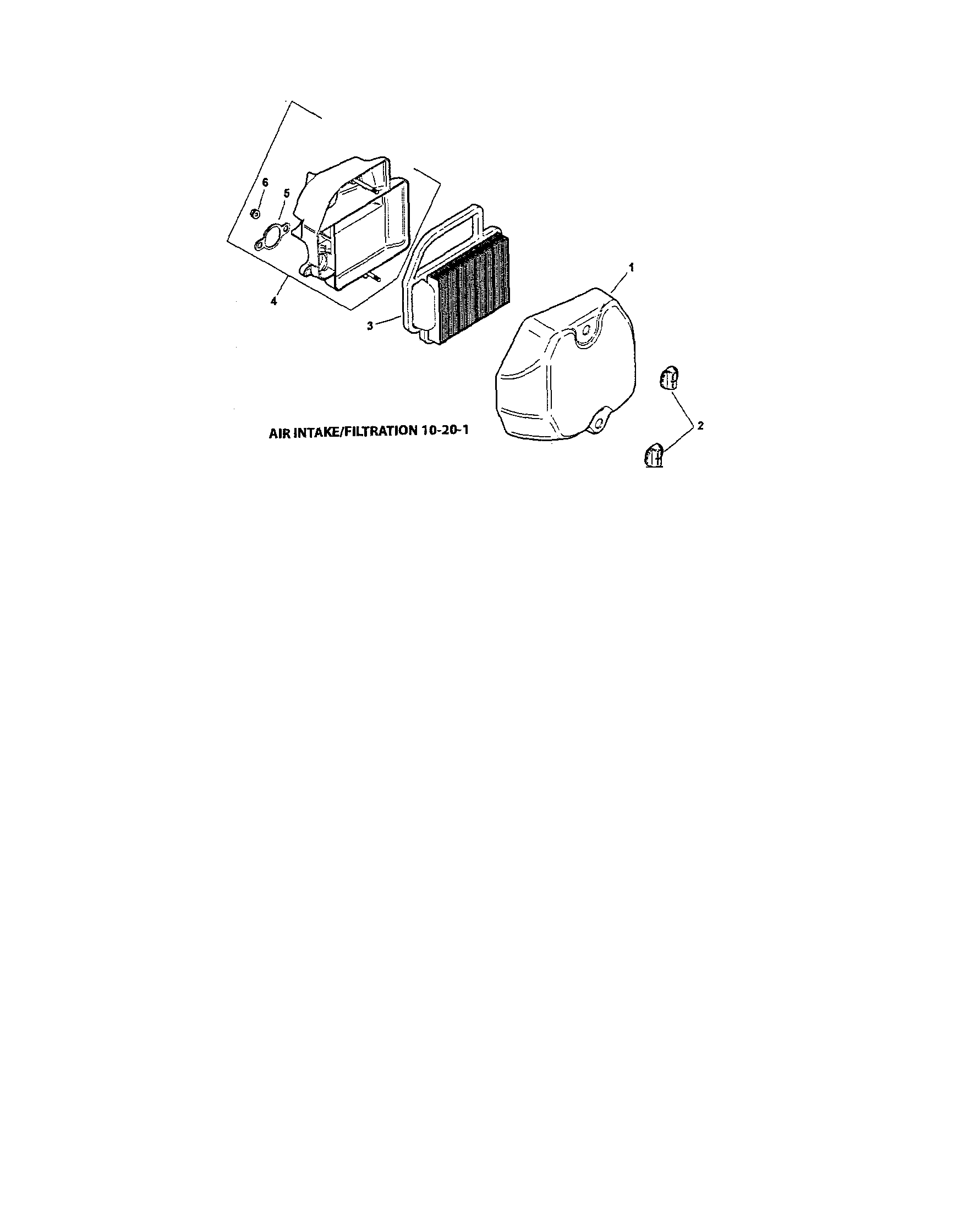Craftsman 917288331 air intake/filtration diagram