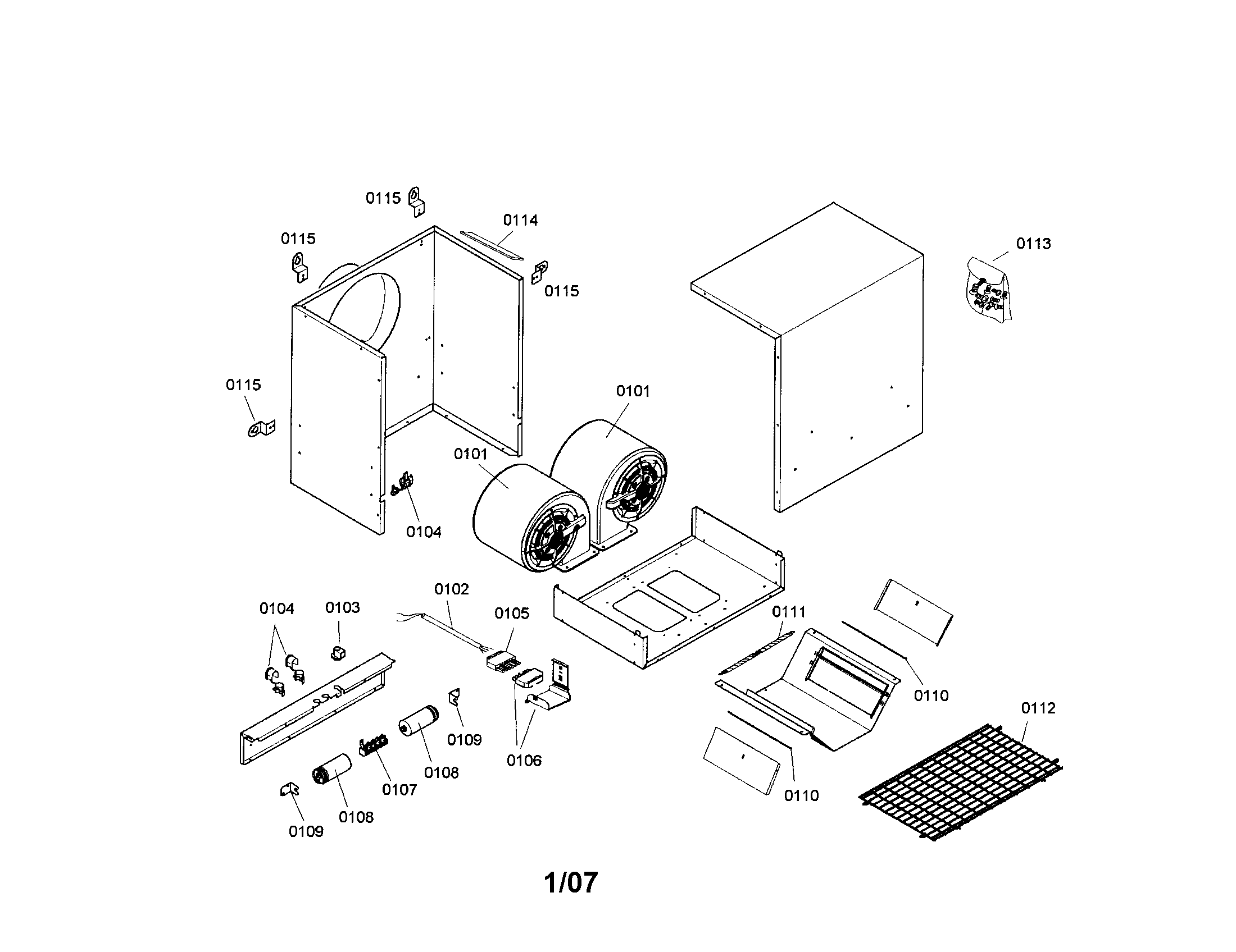 Thermador VTR1030D-01 vent system diagram