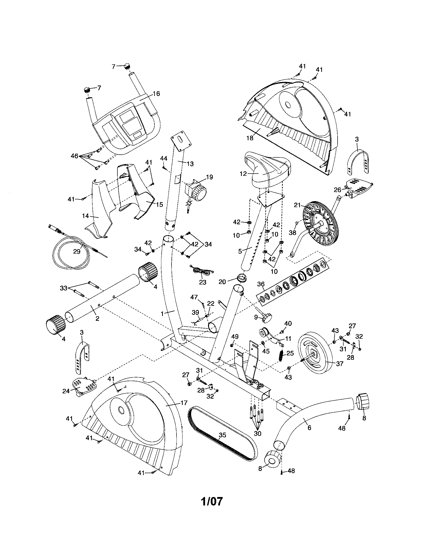 Weslo 831216000 cycle diagram