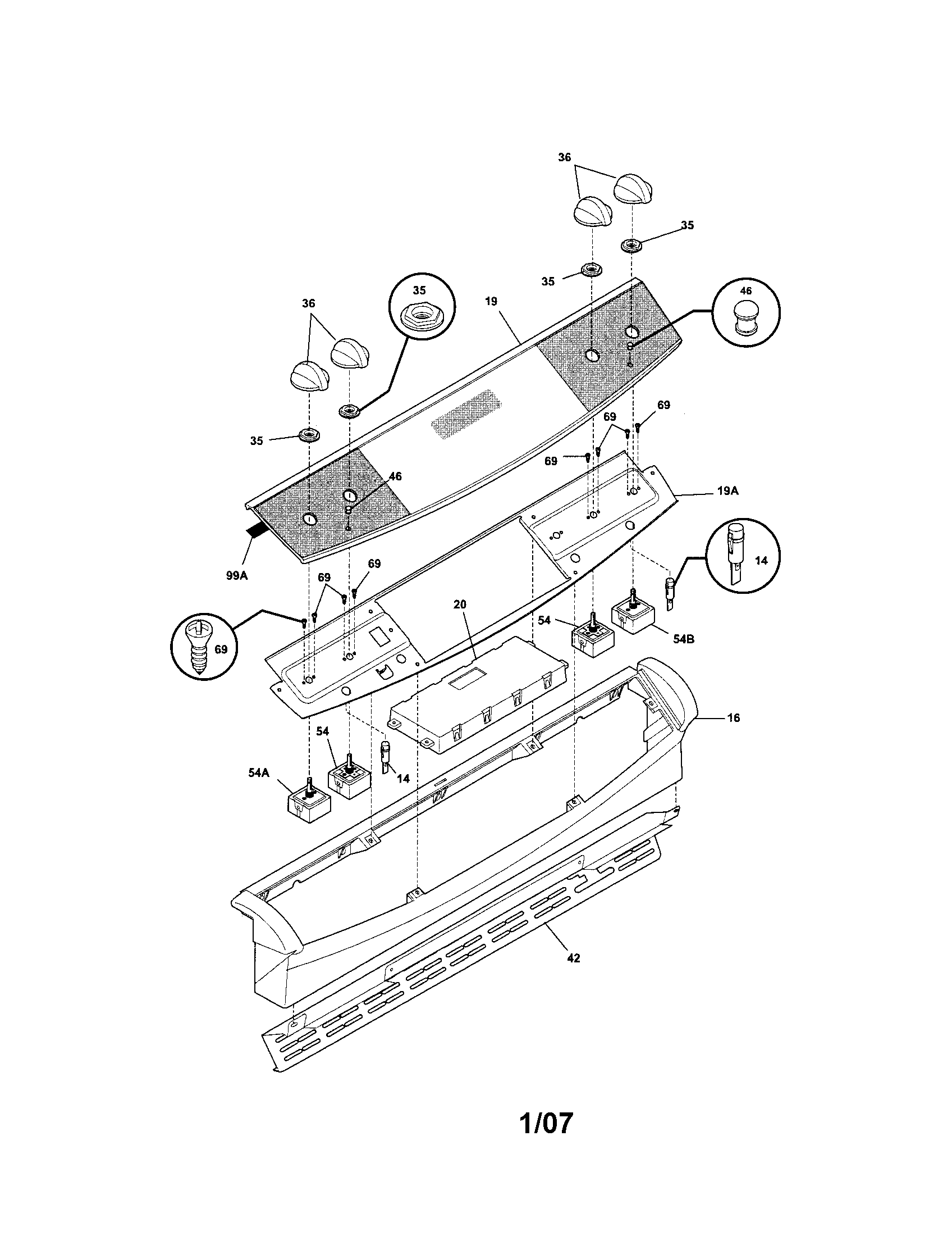Frigidaire CFES366FB2 backguard diagram