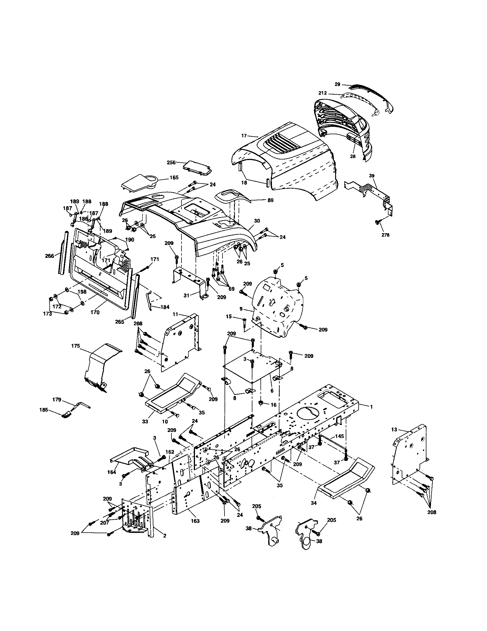 Craftsman 917274291 chassis and enclosures diagram