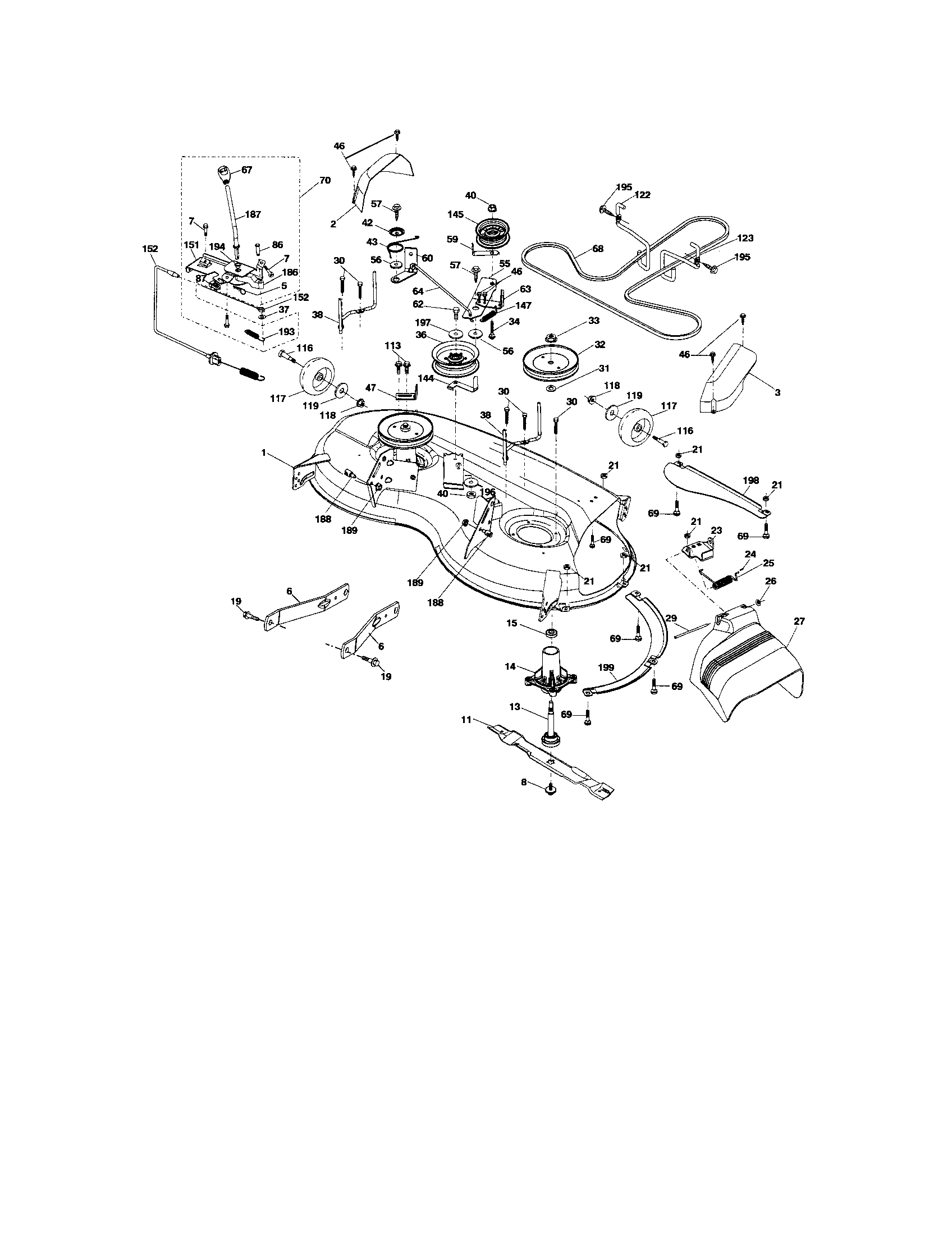 Craftsman 917287280 mower deck diagram