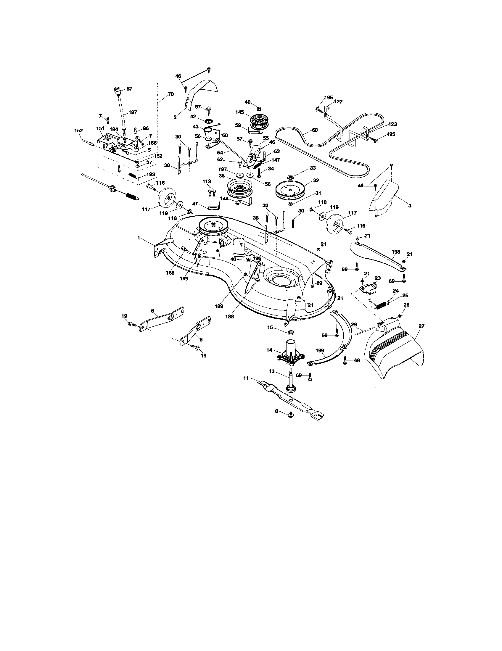 Craftsman 917287281 mower deck diagram