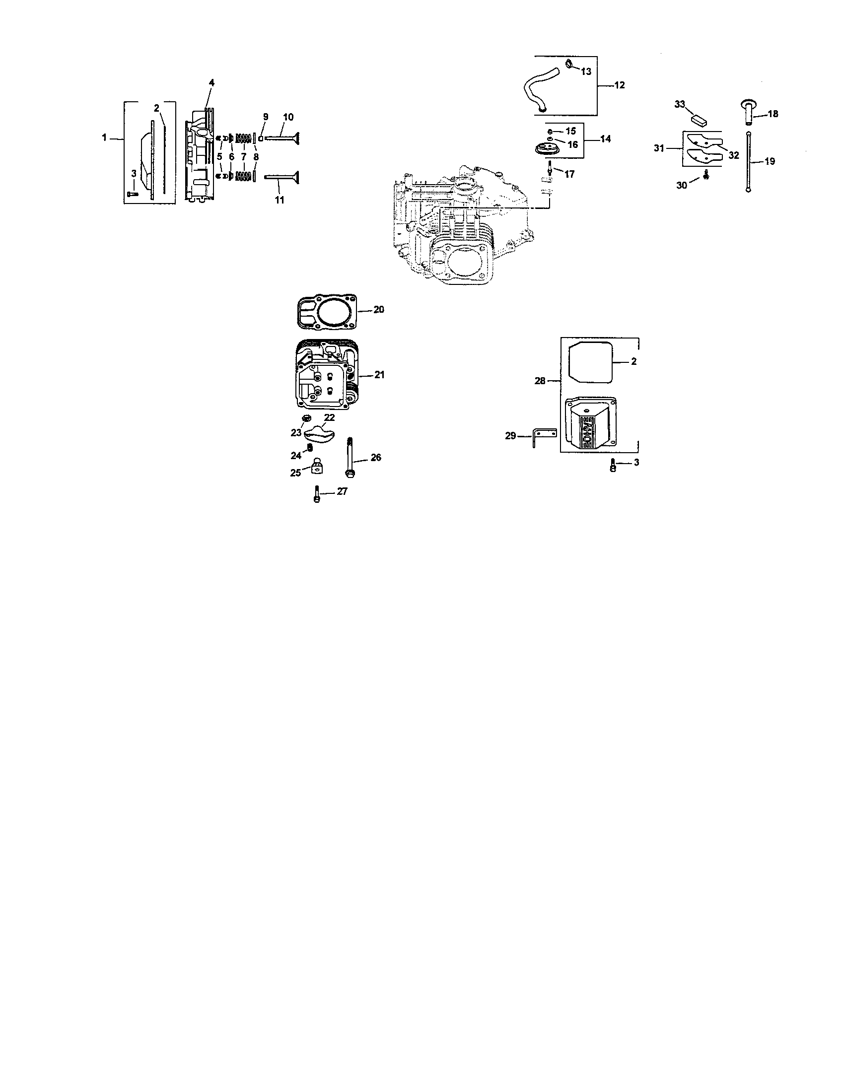 Craftsman 917289450 cylinder head/valve/breather diagram