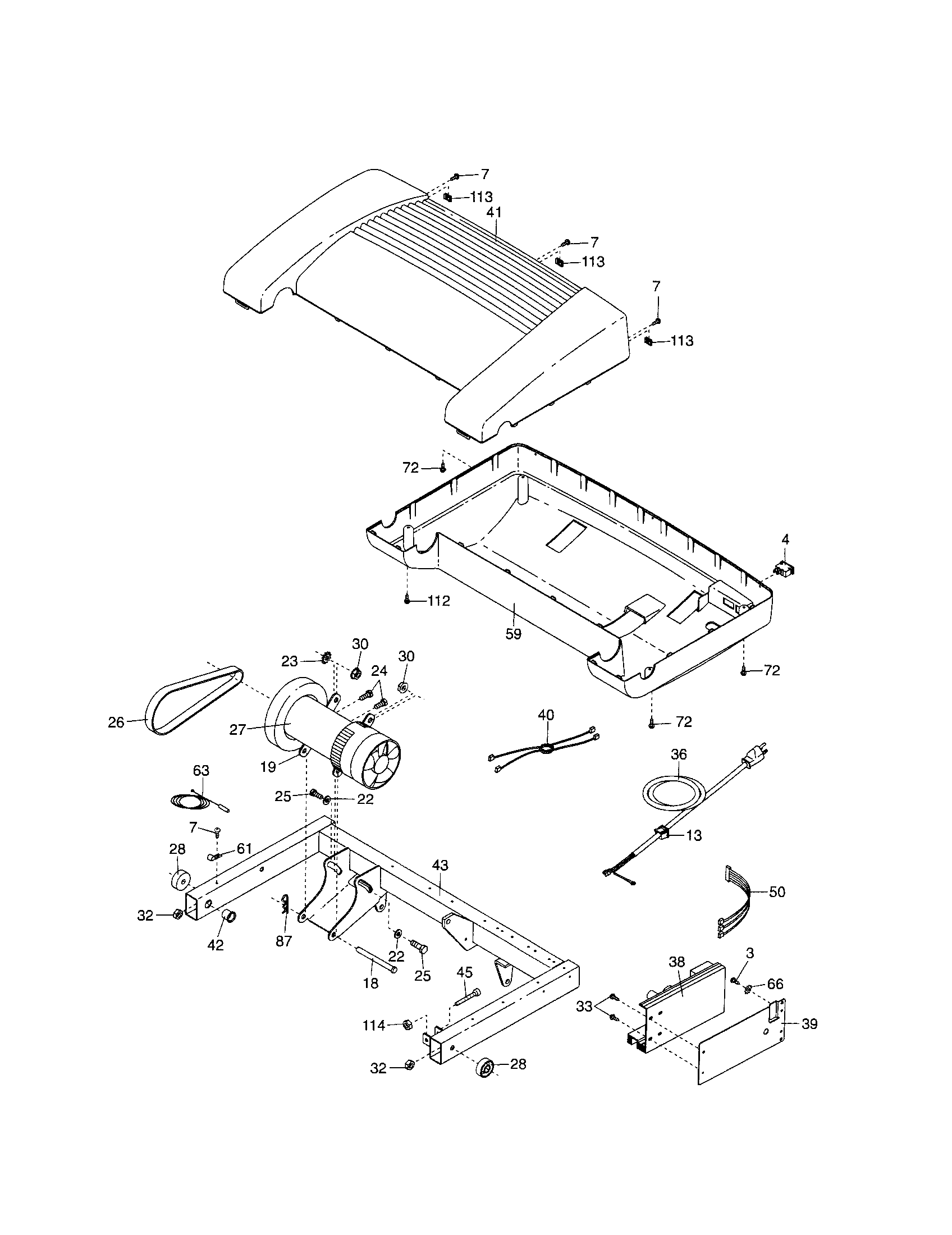 Proform 831246451 hood/motor diagram