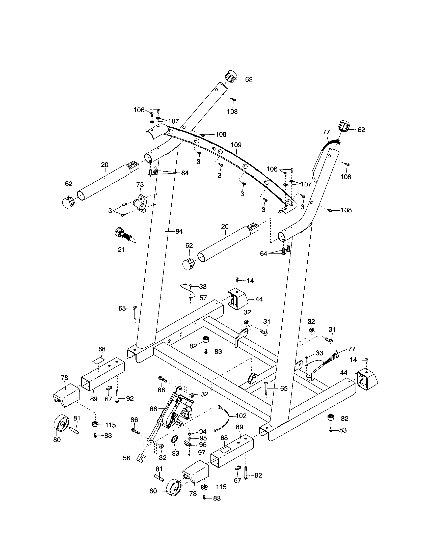 Proform 831246451 uprights diagram