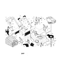 Husqvarna 917374450 handle/engine/housing/grass bag diagram