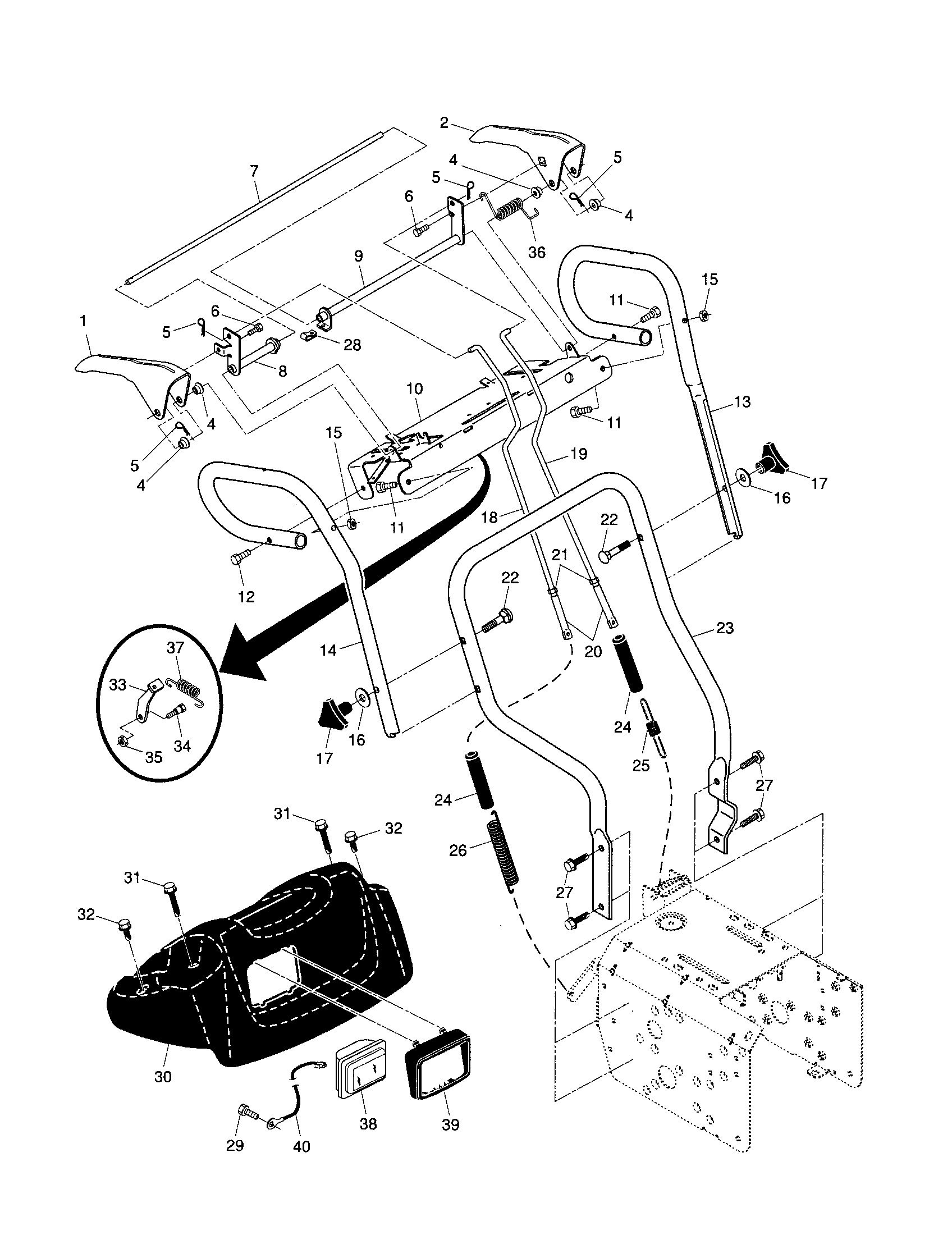 Craftsman 917881053 handles diagram