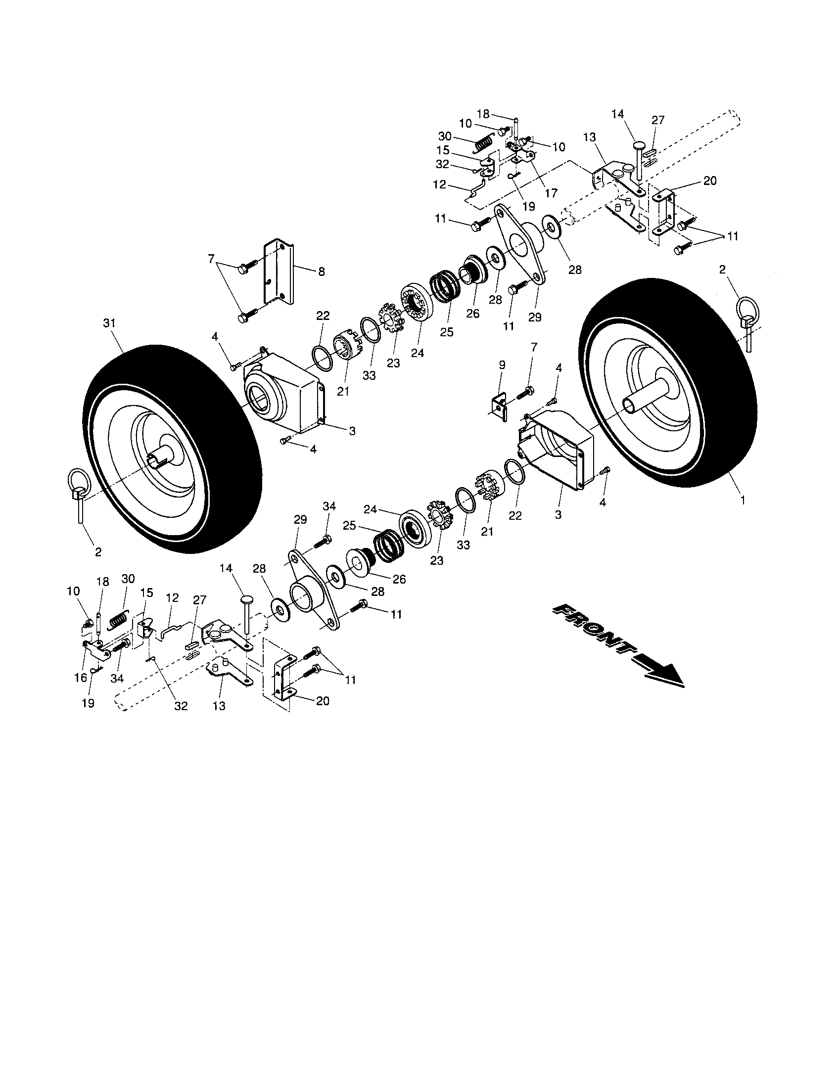 Craftsman 917881053 wheels diagram